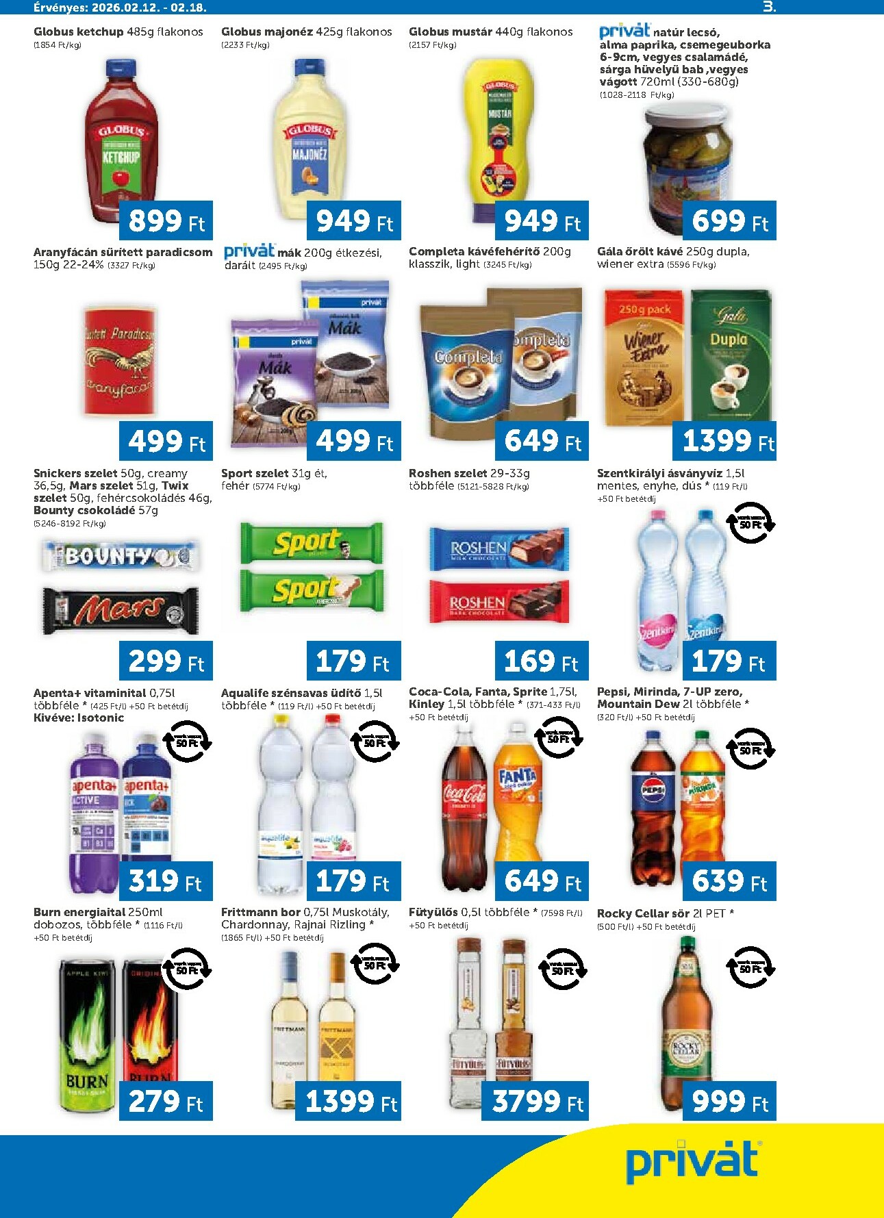 privat-elelmiszer - Privát akciós újság, érvényes 2026.02.12. - 2026.02.18. - page: 3