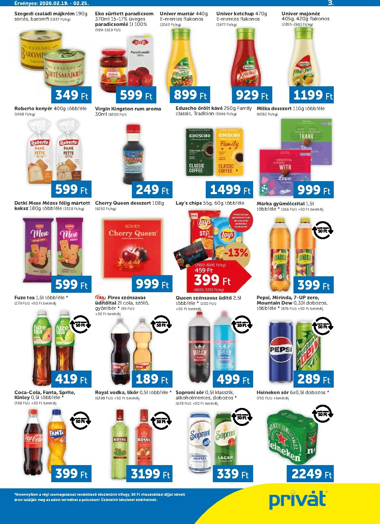 privat-elelmiszer - Privát akciós újság, érvényes 2026.02.19. - 2026.02.25. - page: 3