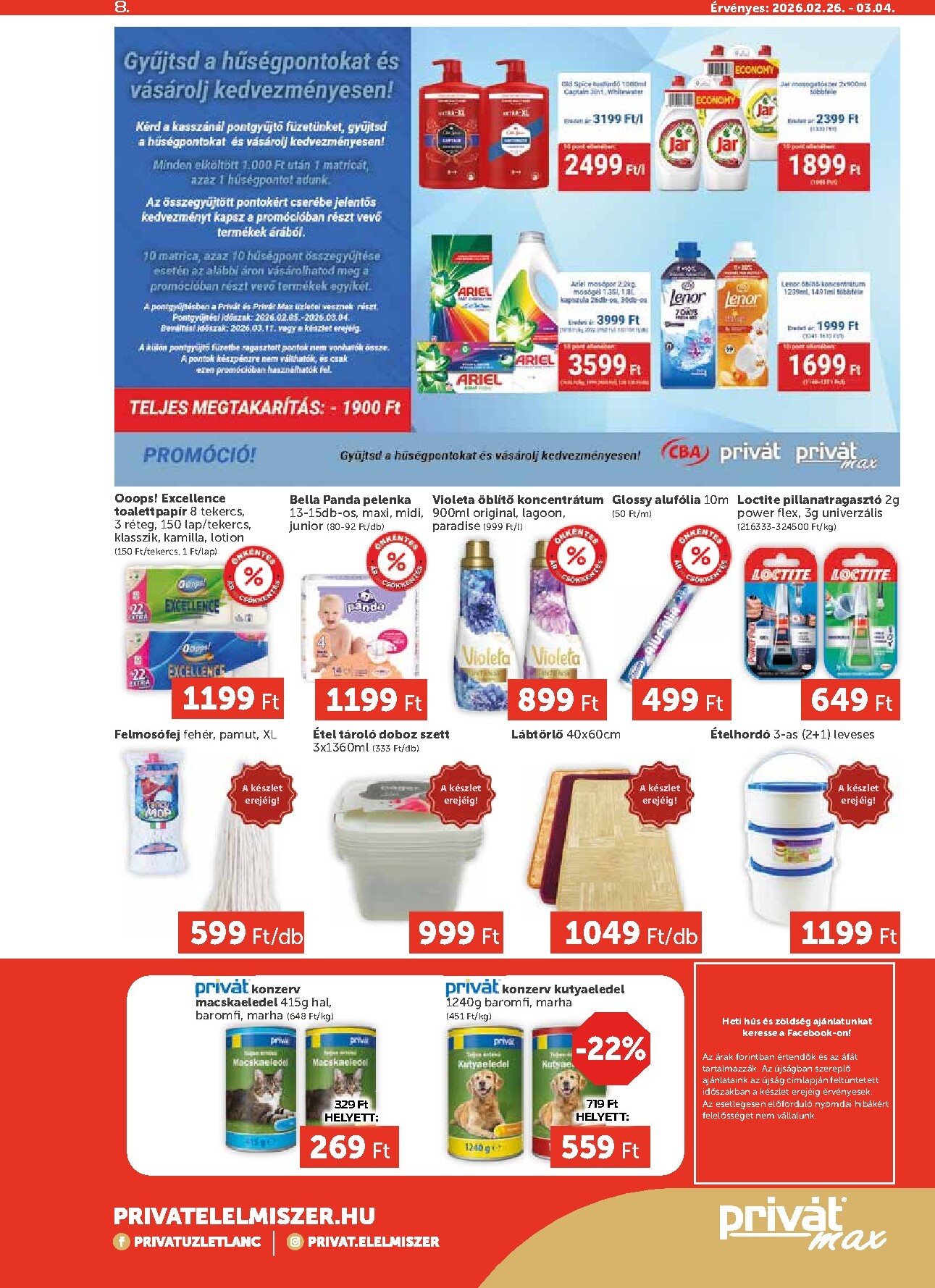 privat-elelmiszer - Privát Max akciós újság, érvényes 2026.02.26. - 2026.03.04. - page: 8