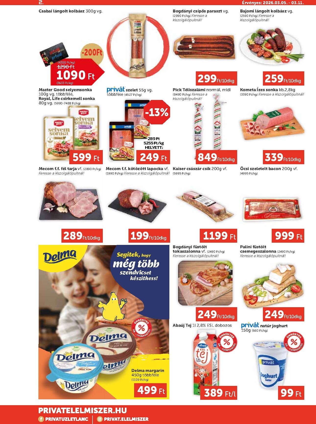 privat-elelmiszer - Privát Max akciós újság, érvényes 2026.03.05. - 2026.03.11. - page: 2