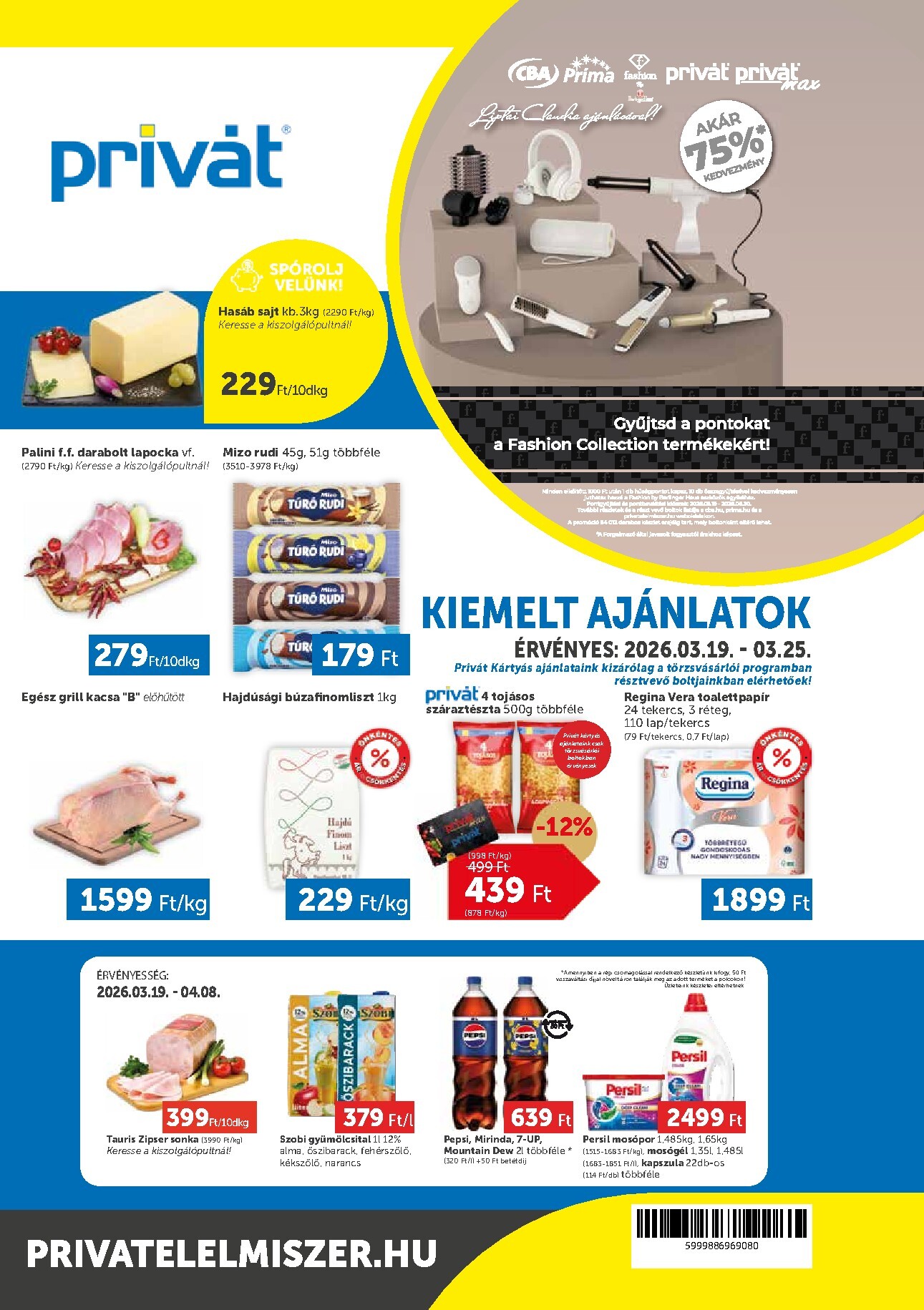 privat-elelmiszer - Privát akciós újság, érvényes 2026.03.19. - 2026.03.25.
