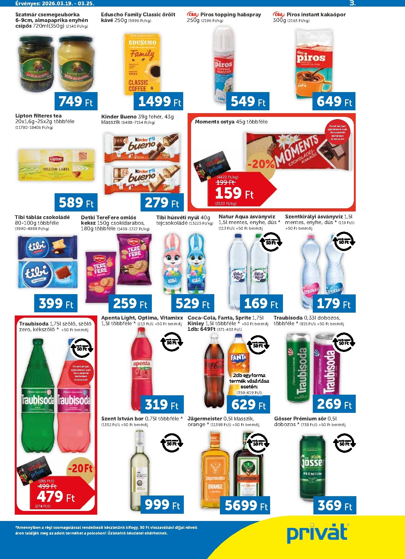 privat-elelmiszer - Privát akciós újság, érvényes 2026.03.19. - 2026.03.25. - page: 3