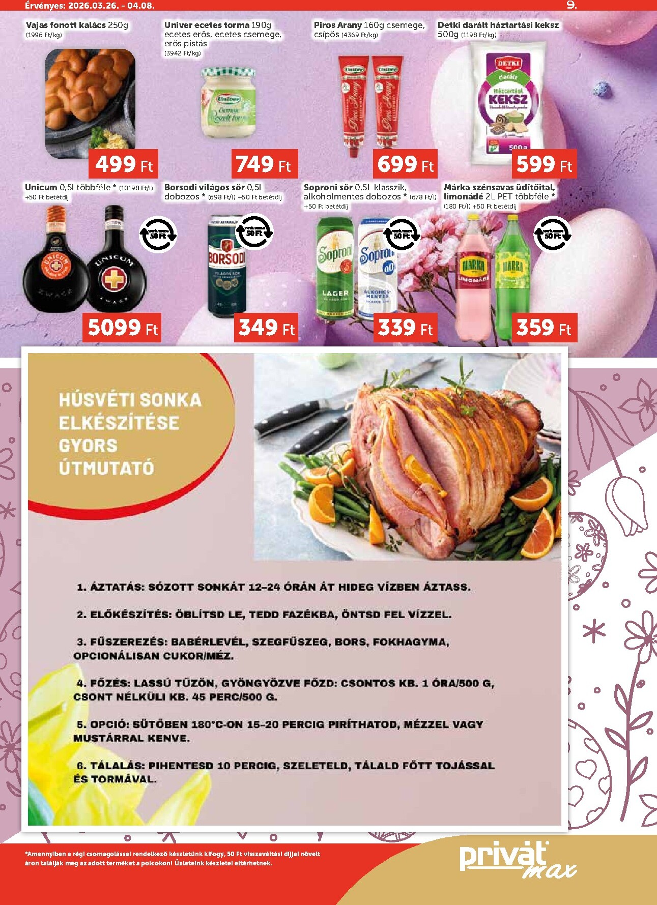 privat-elelmiszer - Privát Max akciós újság, érvényes 2026.03.26. - 2026.04.08. - page: 9