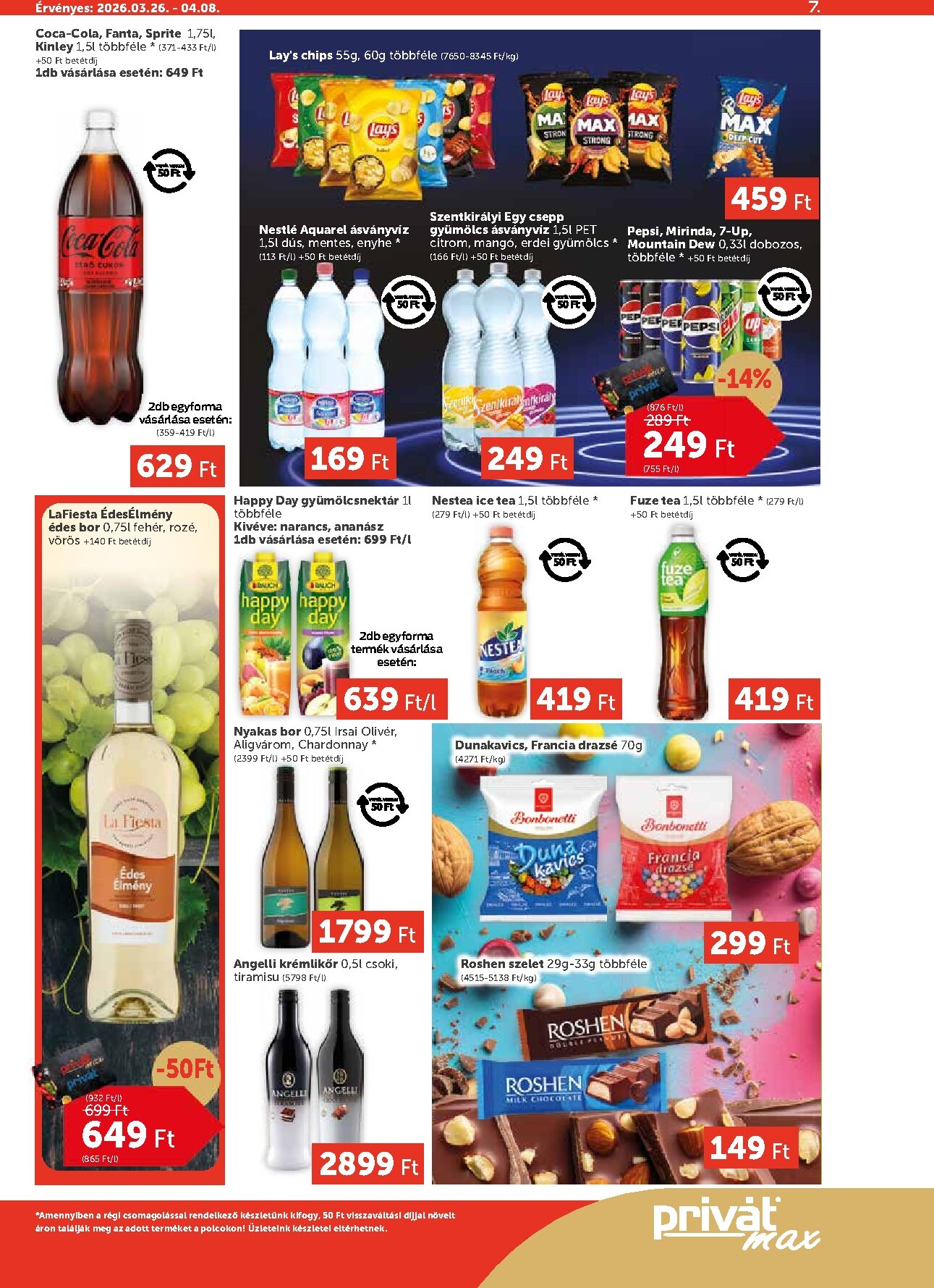 privat-elelmiszer - Privát Max akciós újság, érvényes 2026.03.26. - 2026.04.08. - page: 7