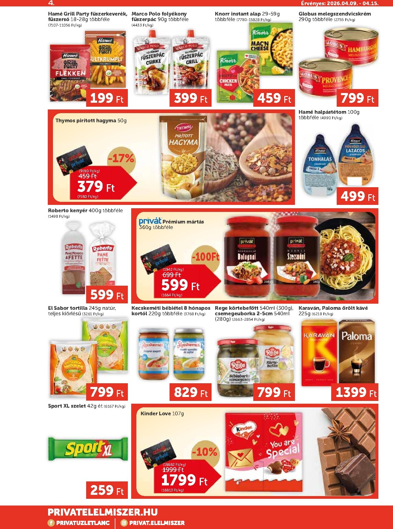 privat-elelmiszer - Privát Max akciós újság, érvényes 2026.04.09. - 2026.04.15. - page: 4