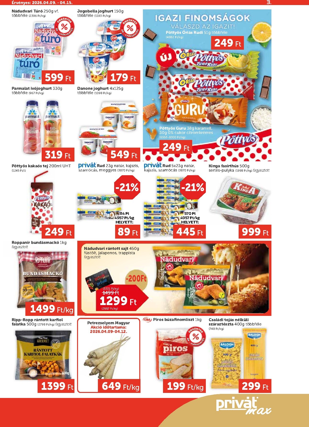 privat-elelmiszer - Privát Max akciós újság, érvényes 2026.04.09. - 2026.04.15. - page: 3