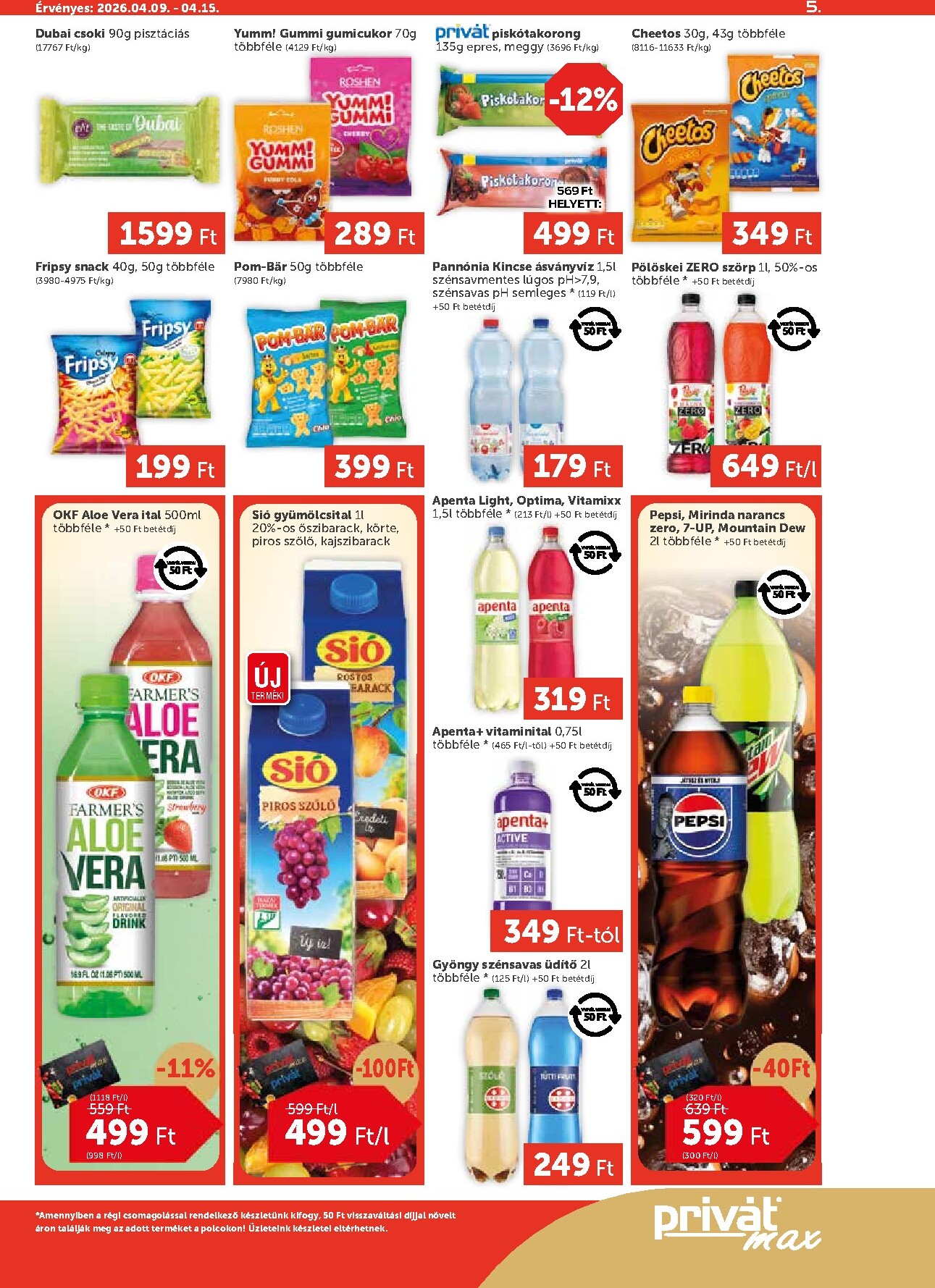 privat-elelmiszer - Privát Max akciós újság, érvényes 2026.04.09. - 2026.04.15. - page: 5