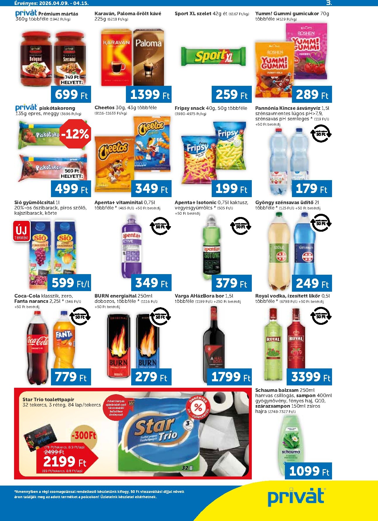 privat-elelmiszer - Privát akciós újság, érvényes 2026.04.09. - 2026.04.15. - page: 3