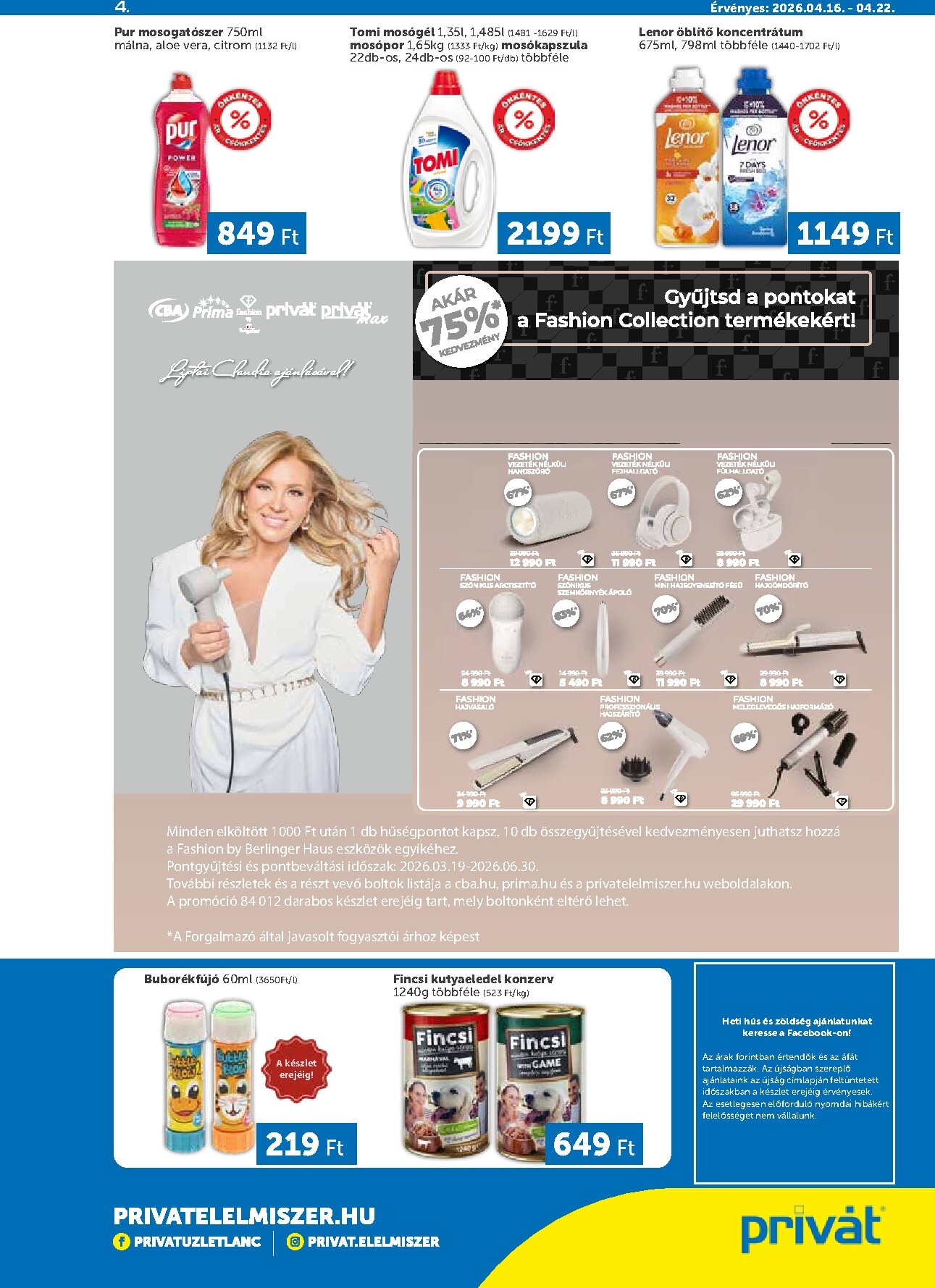 privat-elelmiszer - A jövőbeli Privát - Bács-Kiskun, Békés, Csongrád-Csanád, Tolna, Baranya, Somogy vármegye akciós újság csütörtöktől 2026.04.16.-tól szerdától 2026.04.22.-ig érvényes. - page: 4