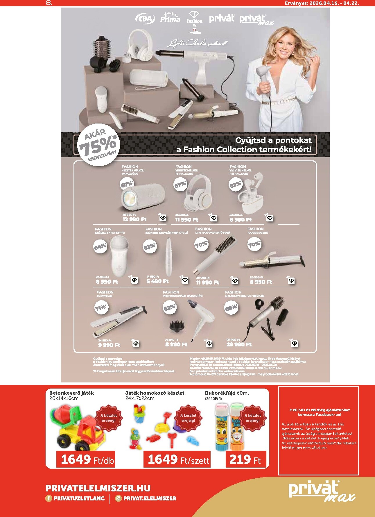 privat-elelmiszer - A jövőbeli Privát Max akciós újság csütörtöktől 2026.04.16.-tól szerdától 2026.04.22.-ig érvényes. - page: 8
