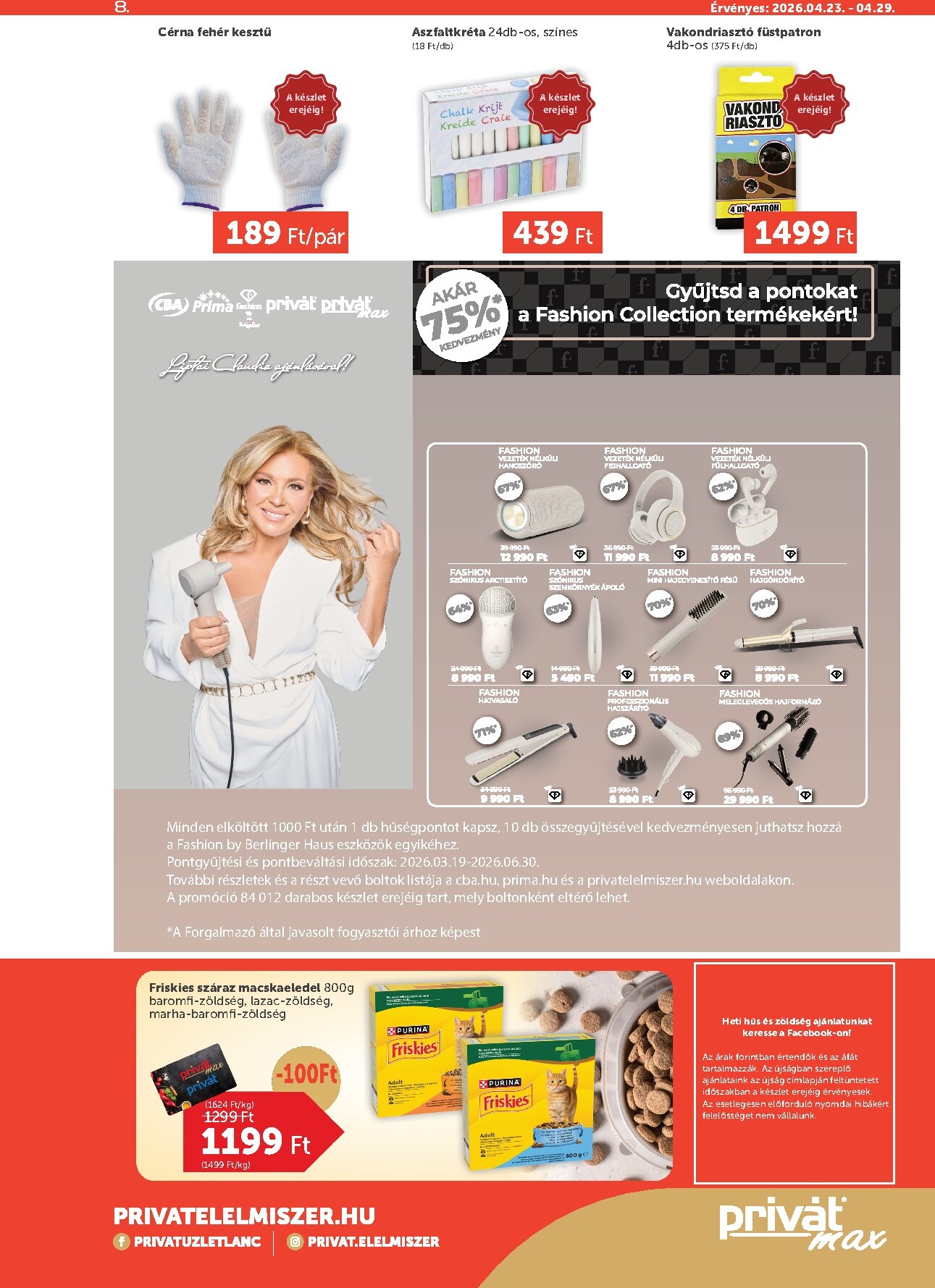 privat-elelmiszer - A jövőbeli Privát Max akciós újság csütörtöktől 2026.04.23.-tól szerdától 2026.04.29.-ig érvényes. - page: 8