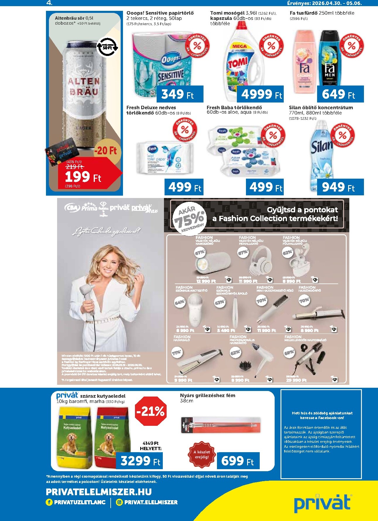 privat-elelmiszer - A jövőbeli Privát akciós újság csütörtöktől 2026.04.30.-tól szerdától 2026.05.06.-ig érvényes. - page: 4