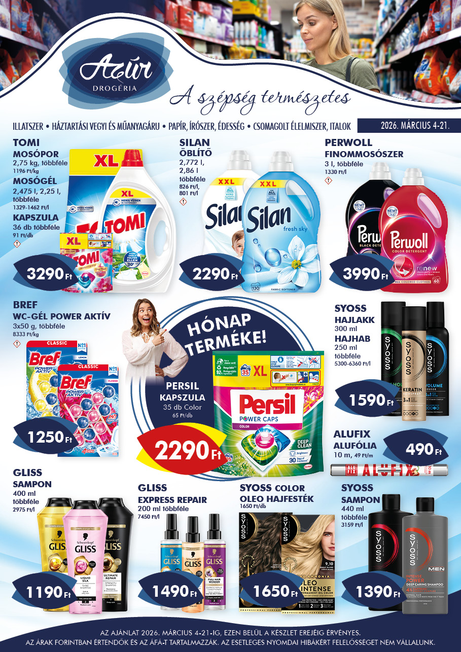 azur - Azúr akciós újság, érvényes 2026.03.04. - 2026.03.21. - page: 1