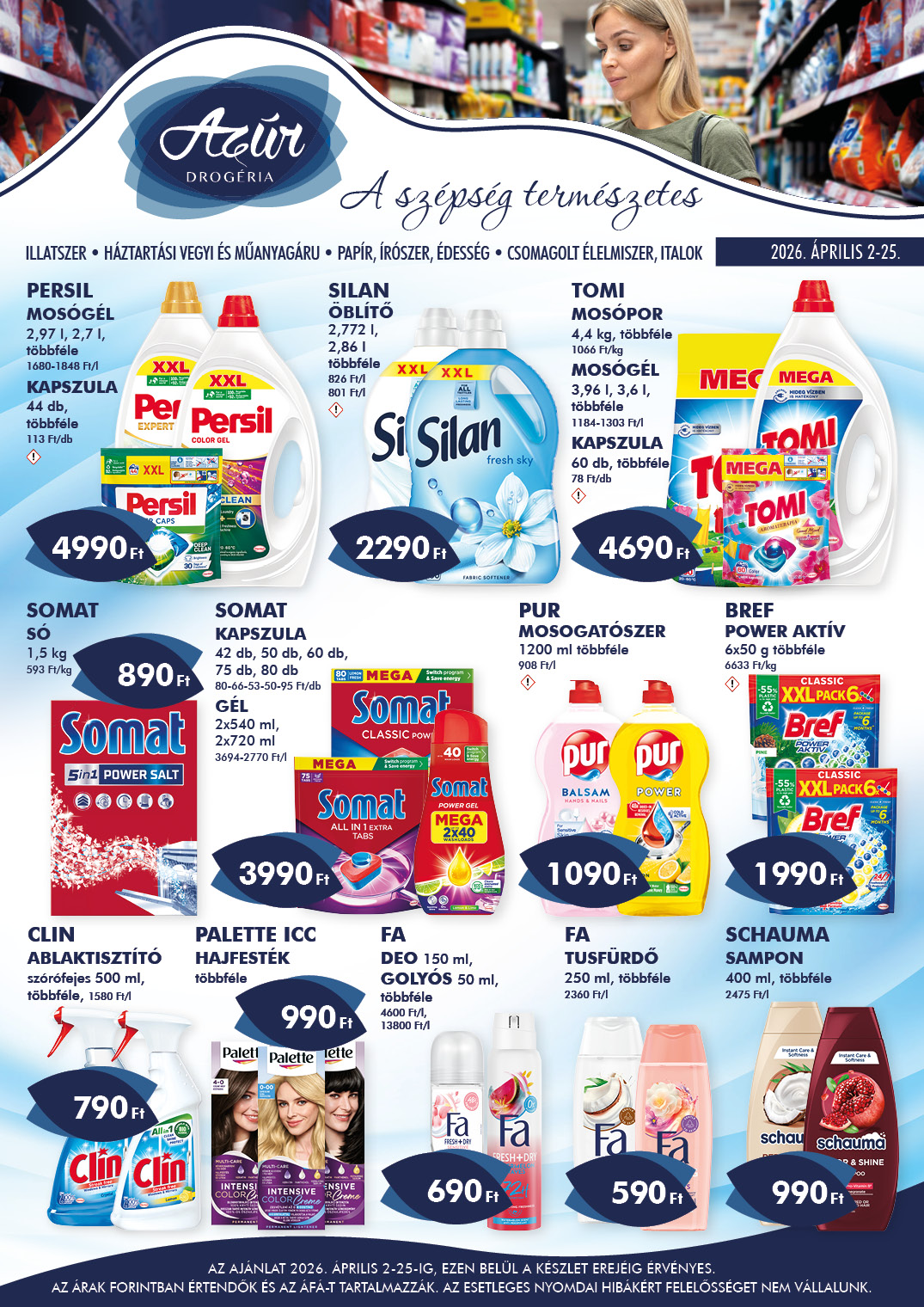 azur - Azúr akciós újság, érvényes 2026.04.02. - 2026.04.25.