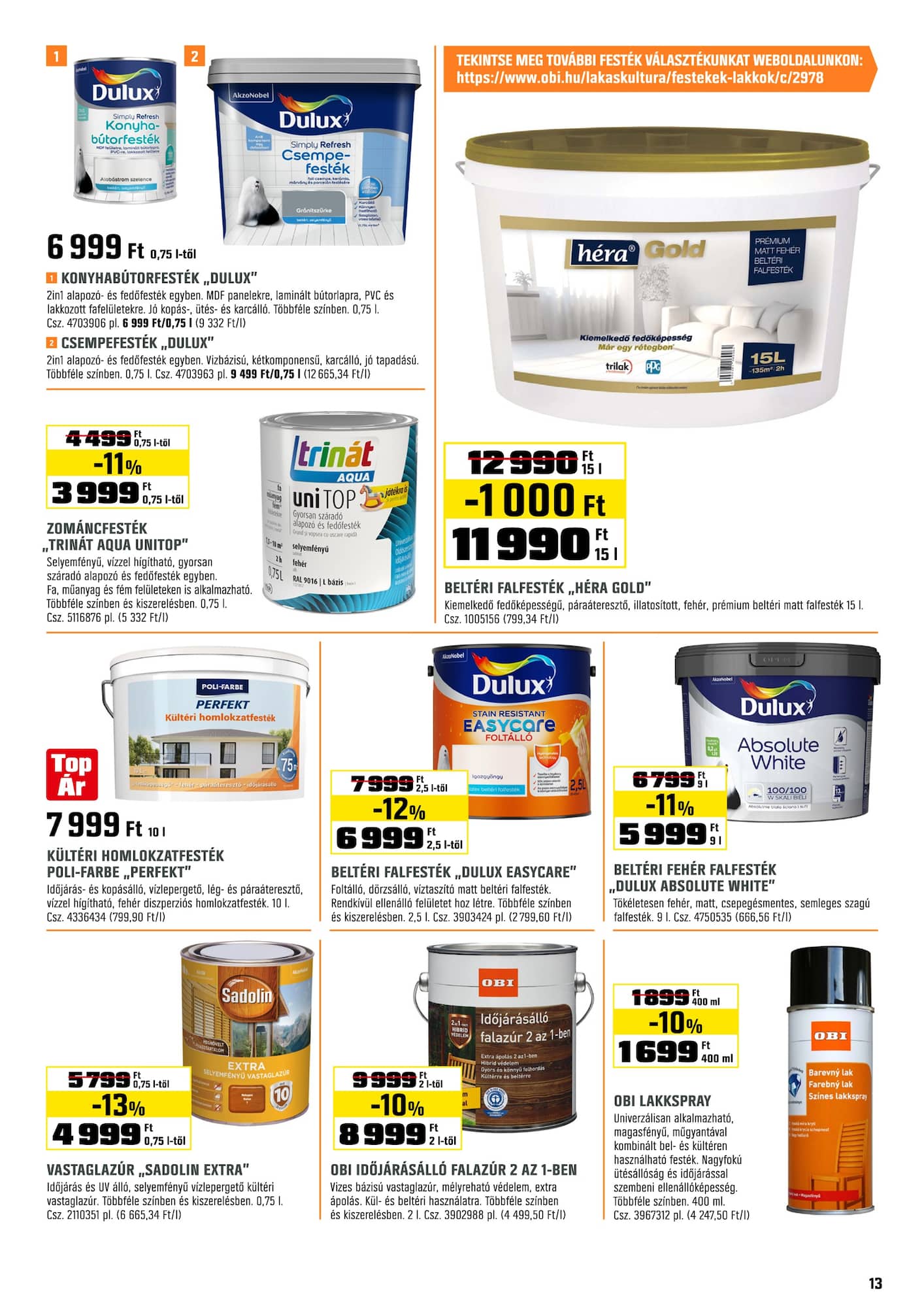obi - OBI akciós újság, érvényes 04.01. - 04.30. - page: 13