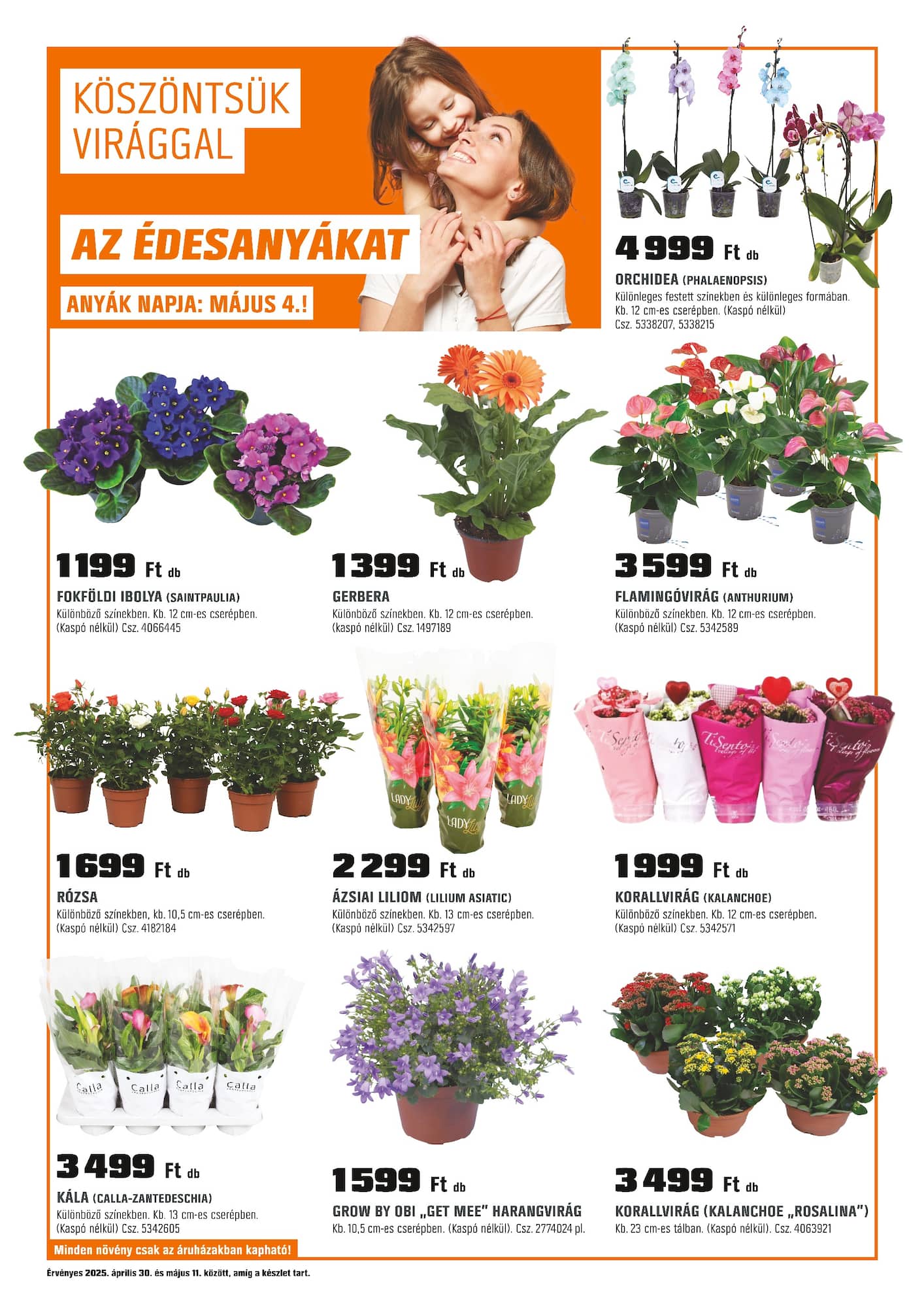 obi - OBI - Az édesanyákat akciós újság, érvényes 04.30. - 05.11. - page: 1