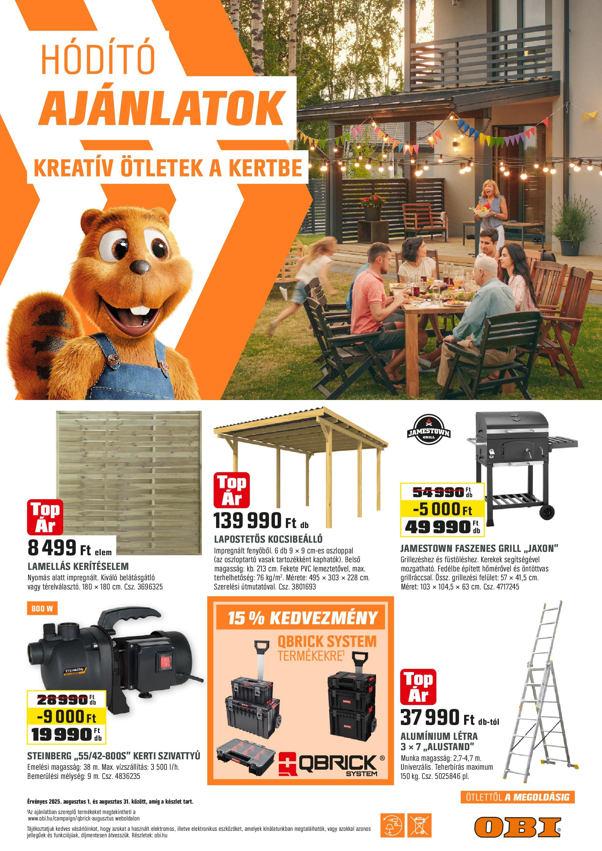 obi - OBI - Kreatív ötletek a kertbe akciós újság, érvényes 08.01. - 08.31.