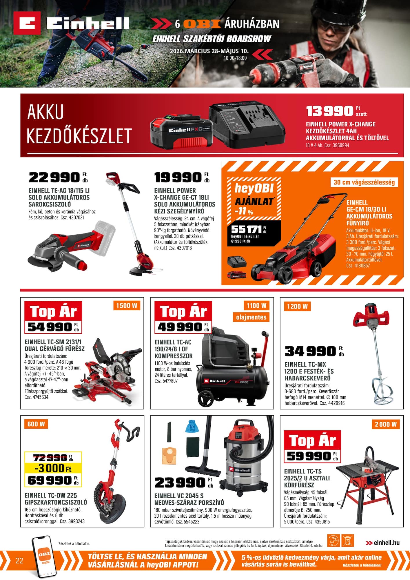 obi - OBI akciós újság, érvényes 2026.03.31. - 2026.04.26. - page: 22