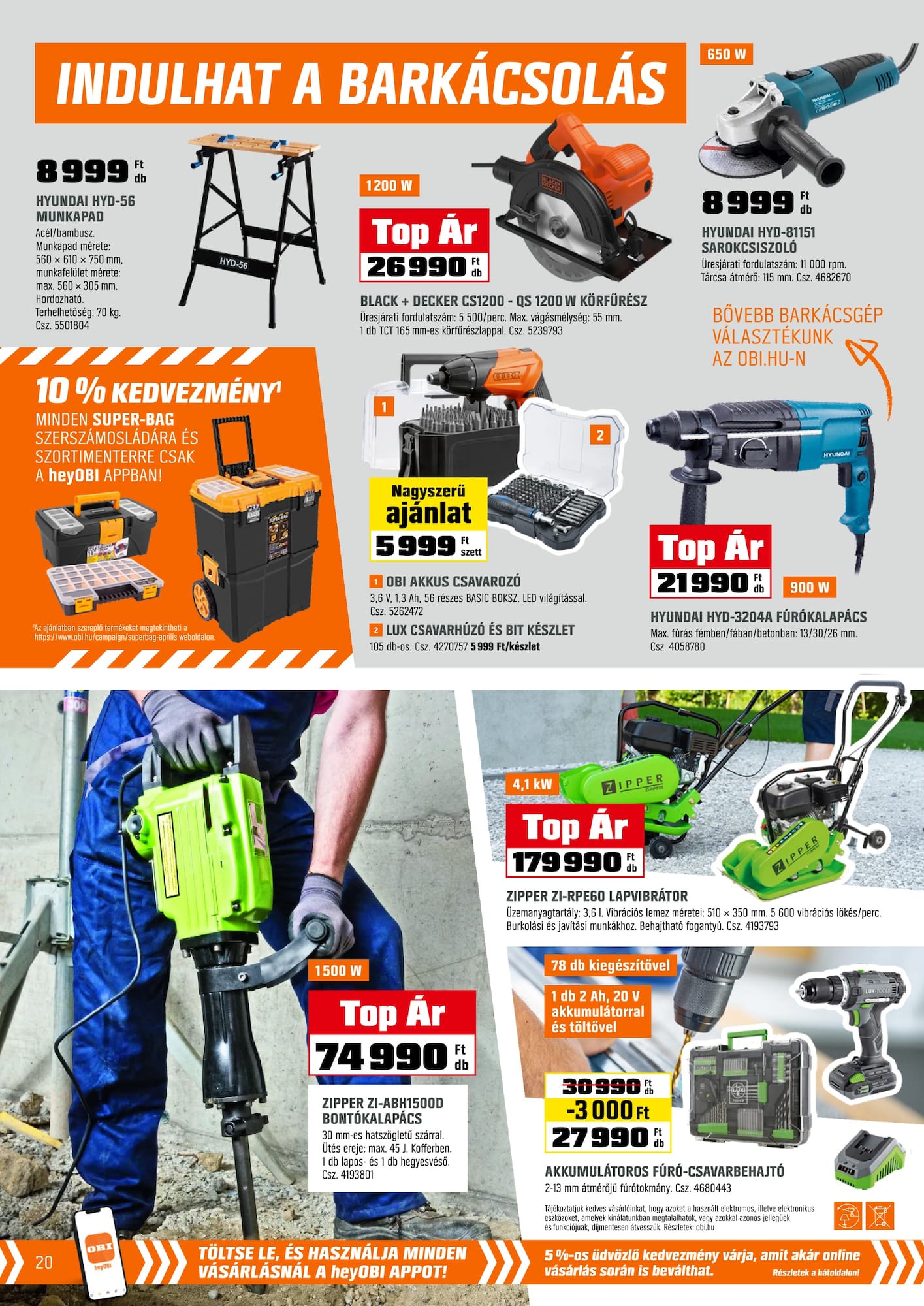 obi - OBI akciós újság, érvényes 2026.03.31. - 2026.04.26. - page: 20