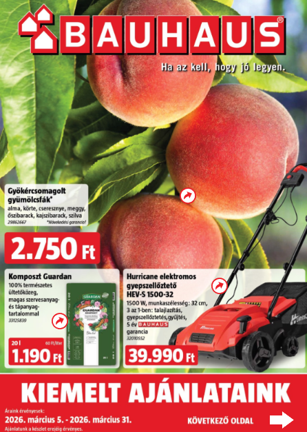 bauhaus - BAUHAUS akciós újság, érvényes 2026.03.05. - 2026.03.31. - page: 1