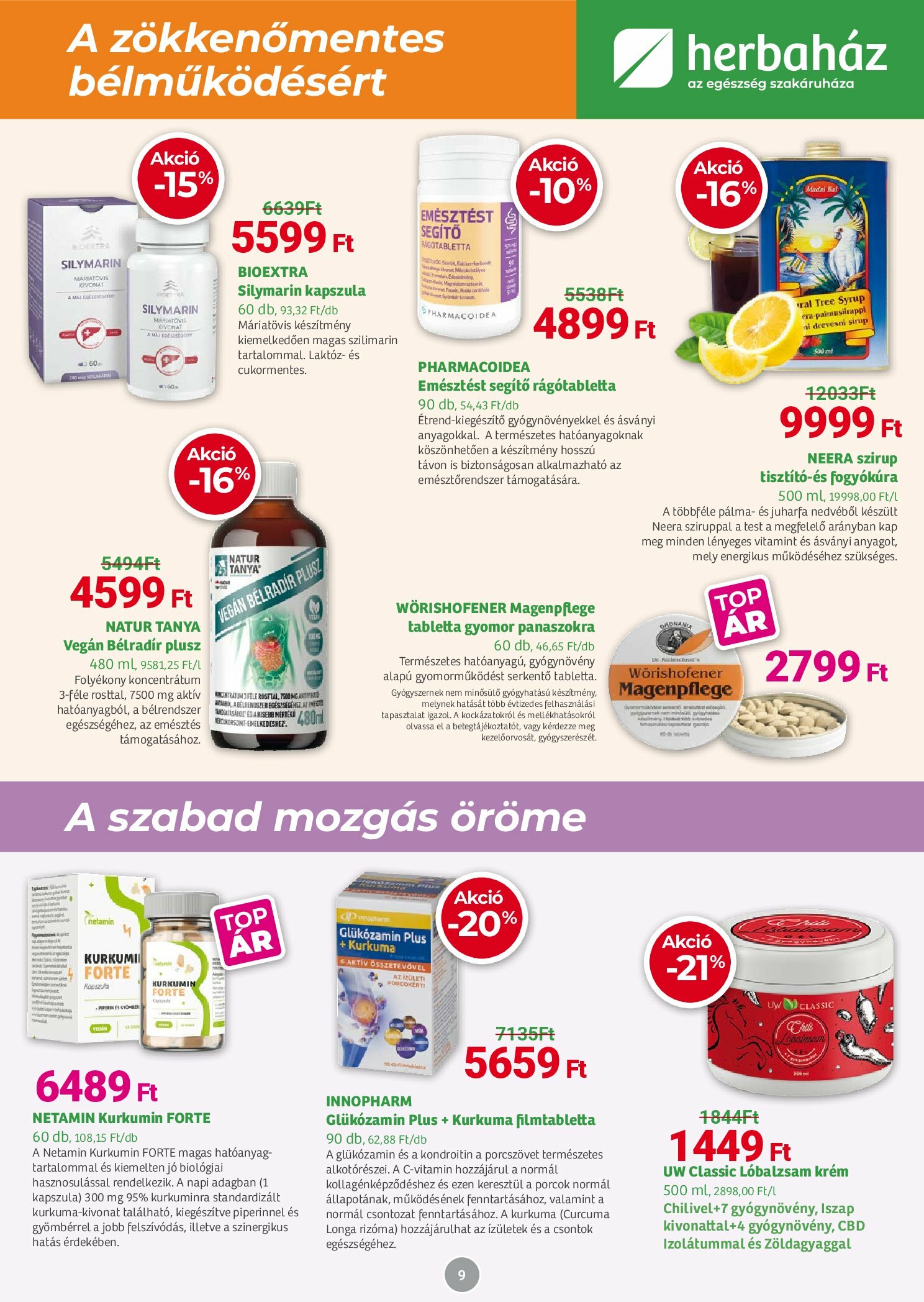 herbahaz - Herbaház akciós újság, érvényes 09.01. - 10.05. - page: 9