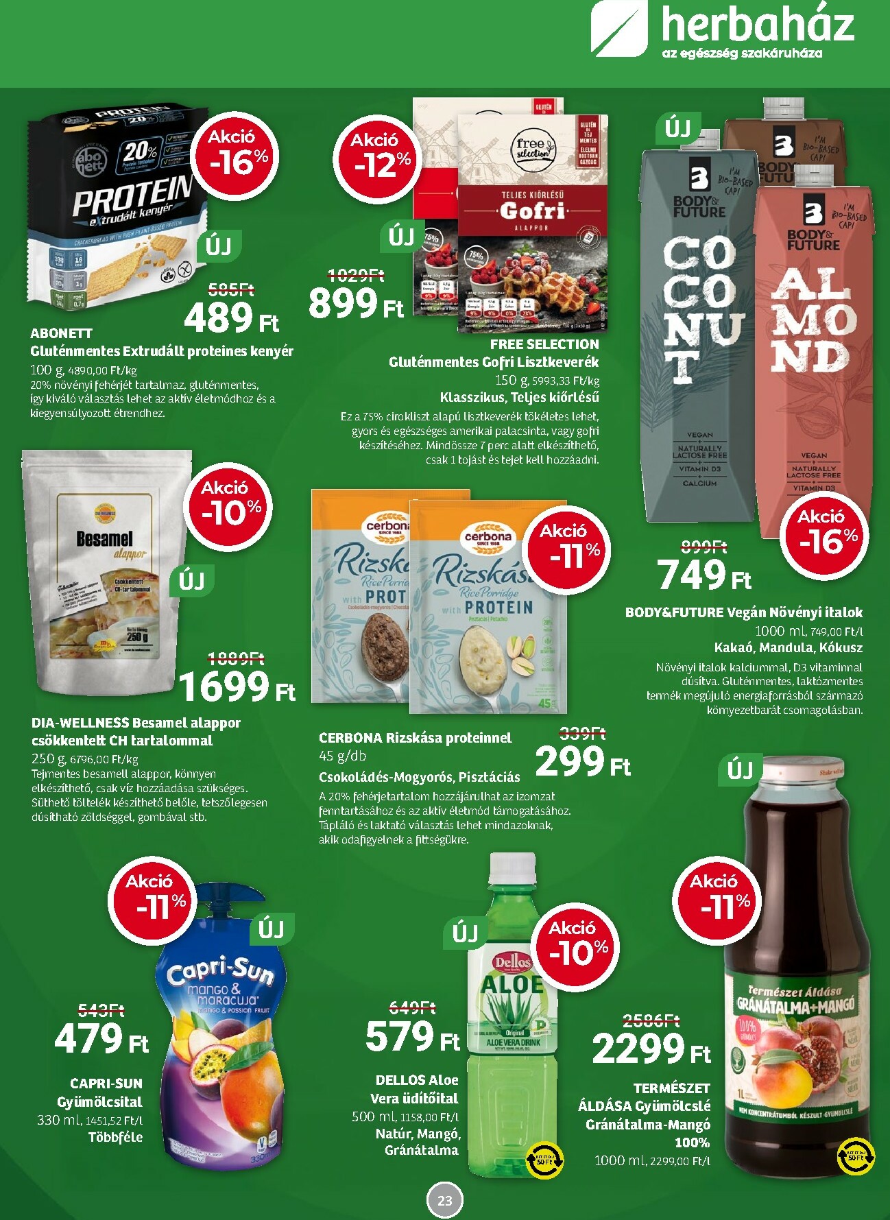 herbahaz - Herbaház akciós újság, érvényes 11.03. - 11.30. - page: 23