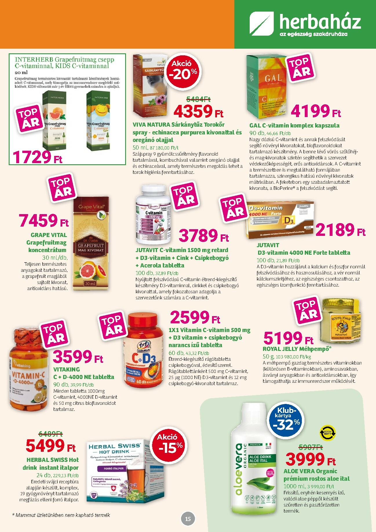 herbahaz - Herbaház akciós újság, érvényes 01.05. - 02.01. - page: 15
