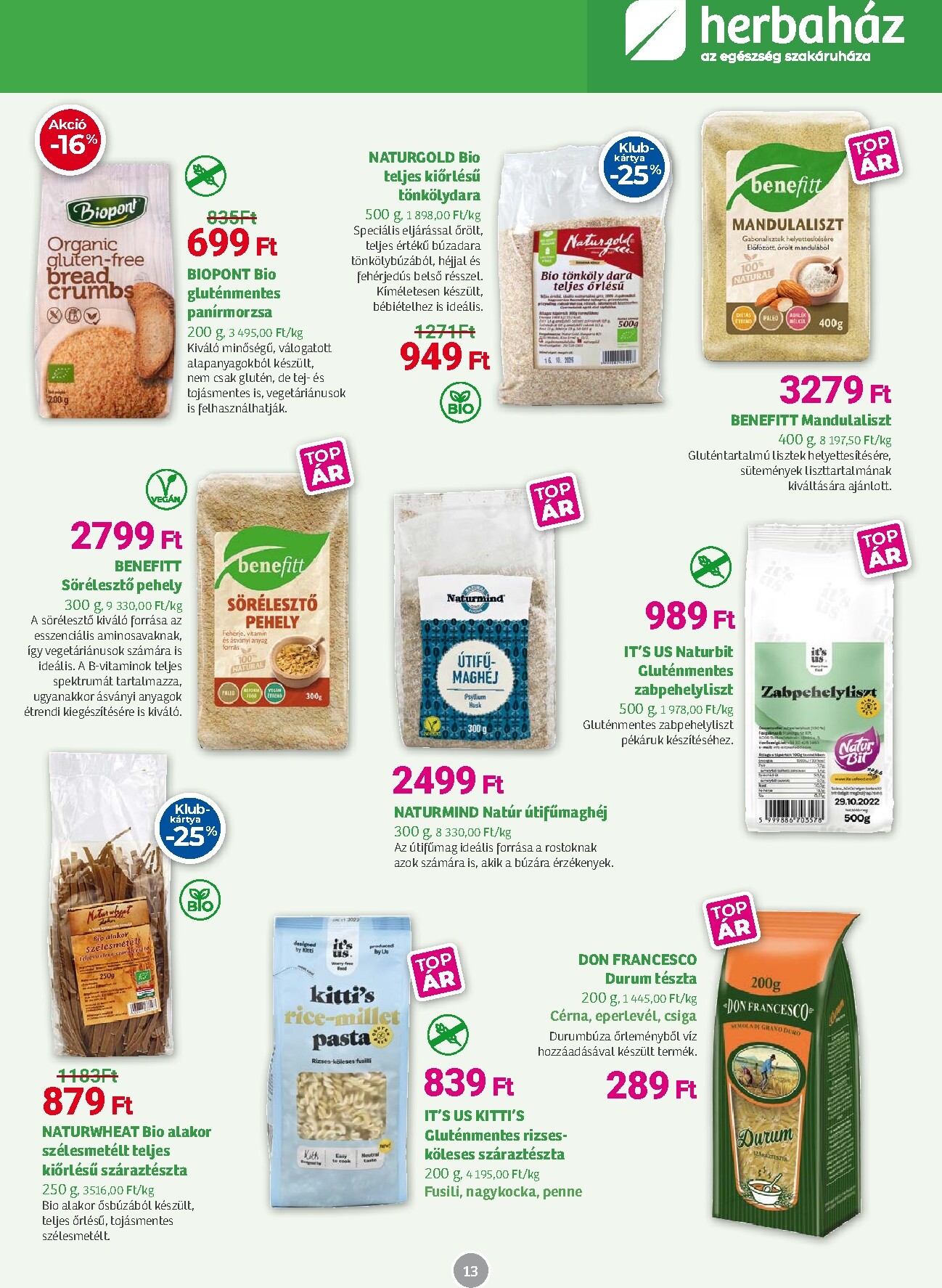 herbahaz - Herbaház akciós újság, érvényes 2026.03.04. - 2026.04.06. - page: 13