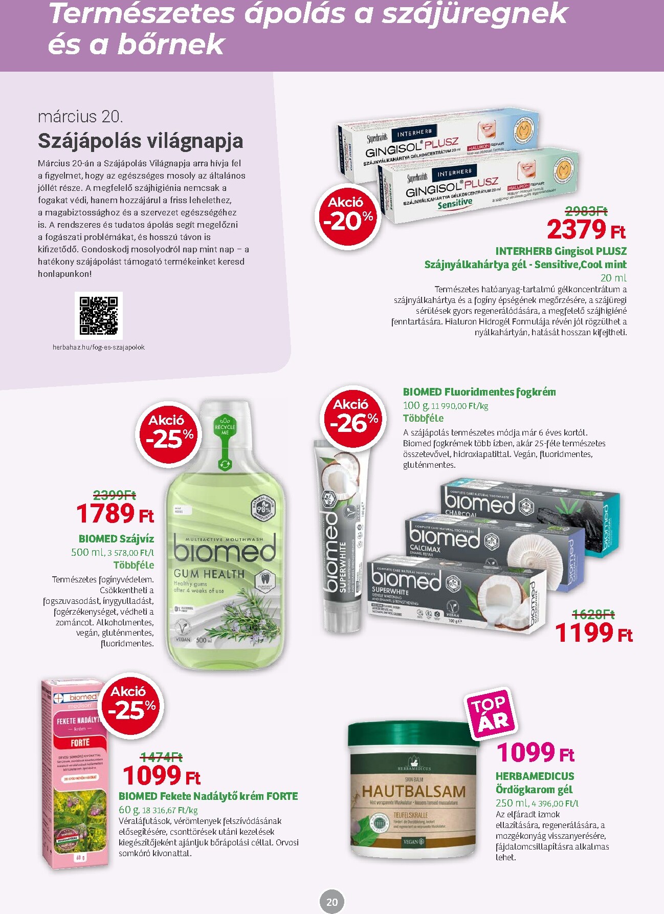 herbahaz - Herbaház akciós újság, érvényes 2026.03.04. - 2026.04.06. - page: 20