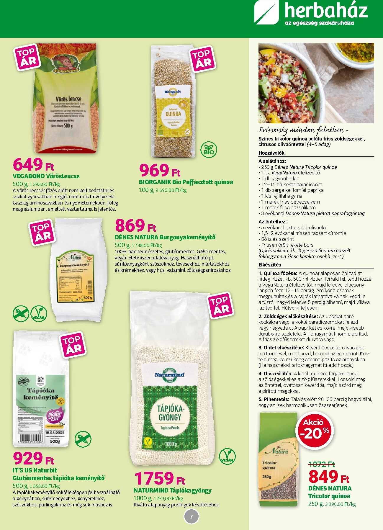 herbahaz - Aktuális Herbaház szórólap érvényes keddtől 2026.04.07.-től vasárnaptól 2026.05.03.-ig - page: 7