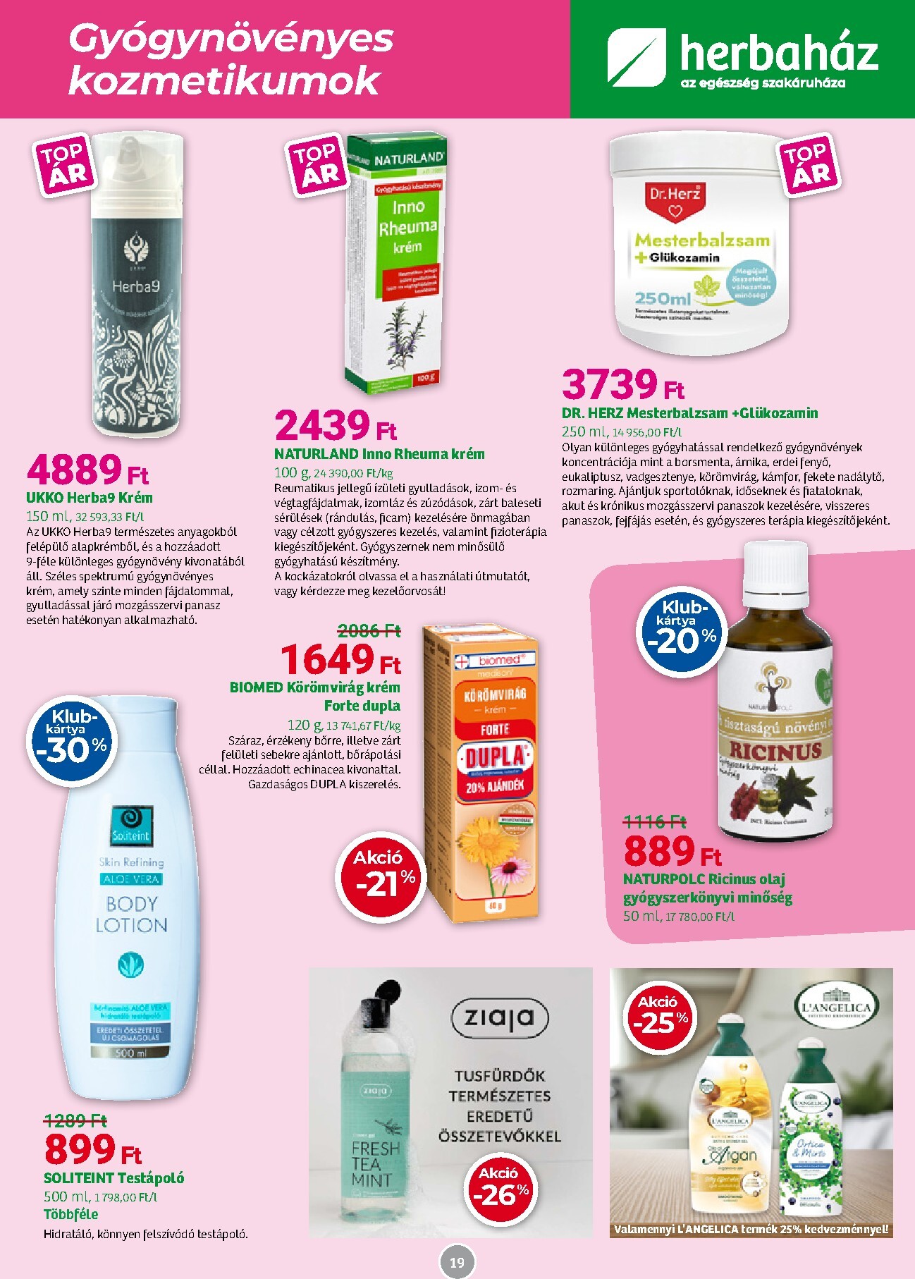 herbahaz - Aktuális Herbaház szórólap érvényes keddtől 2026.04.07.-től vasárnaptól 2026.05.03.-ig - page: 19