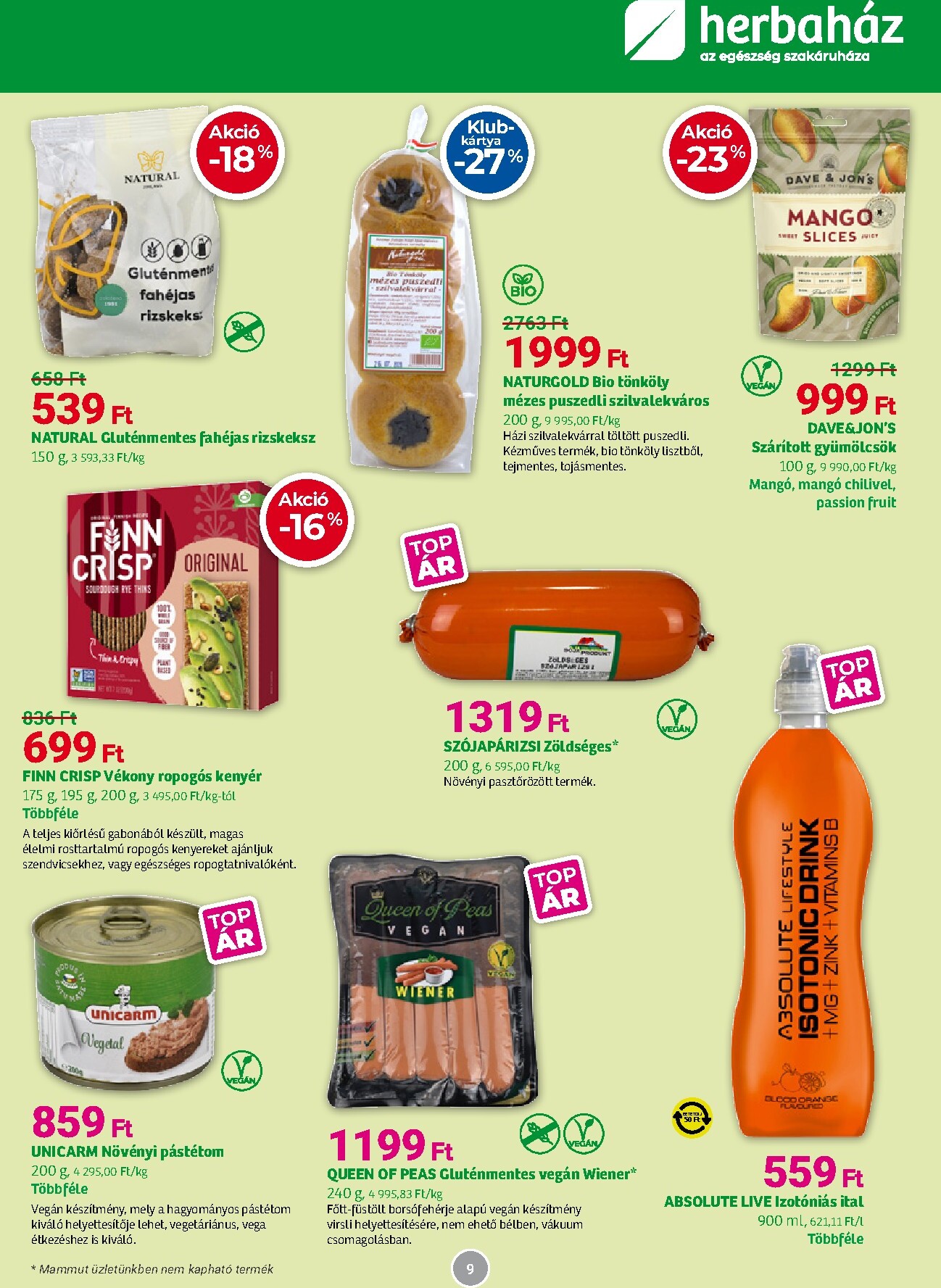 herbahaz - Aktuális Herbaház szórólap érvényes keddtől 2026.04.07.-től vasárnaptól 2026.05.03.-ig - page: 9