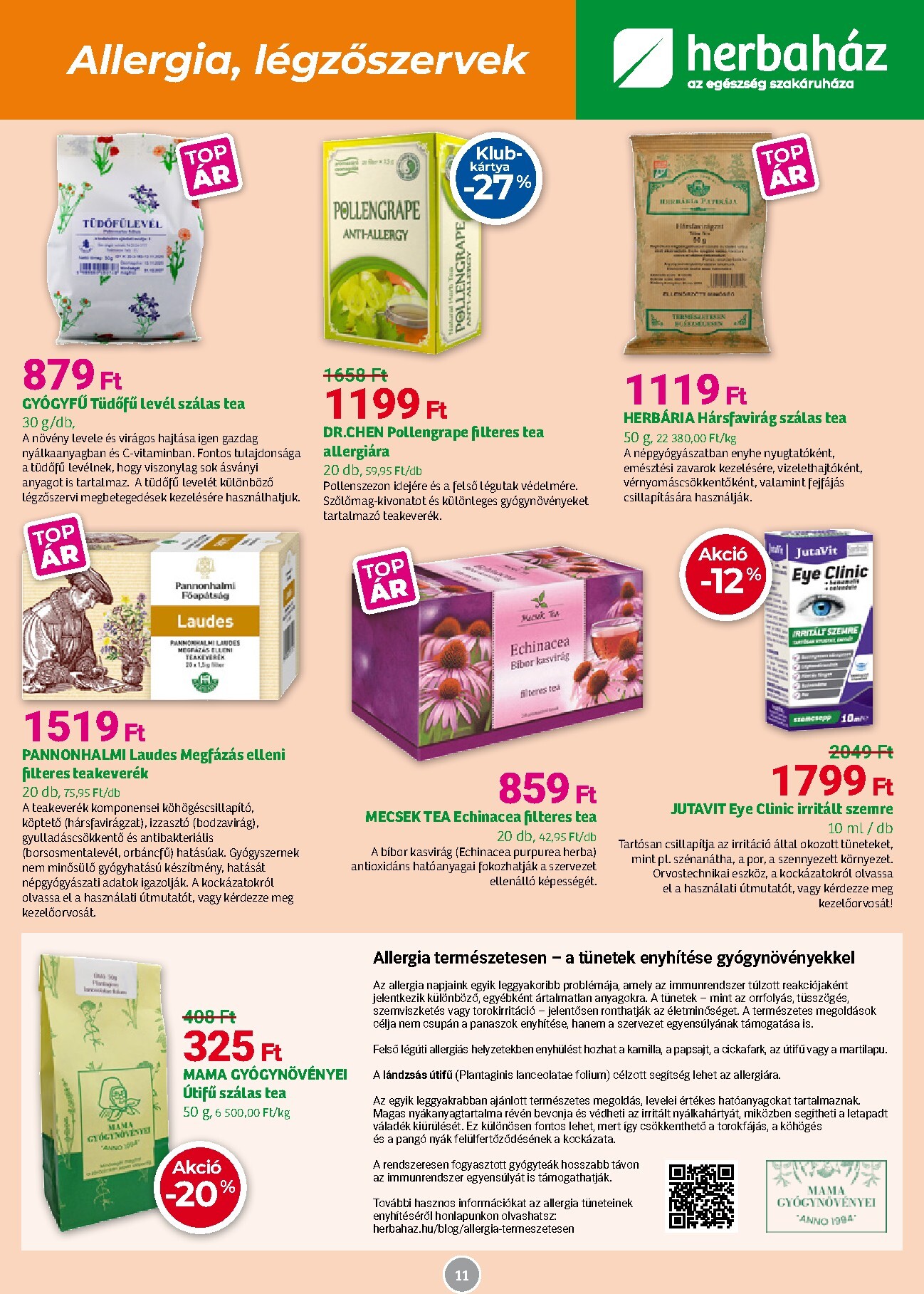 herbahaz - Aktuális Herbaház szórólap érvényes keddtől 2026.04.07.-től vasárnaptól 2026.05.03.-ig - page: 11