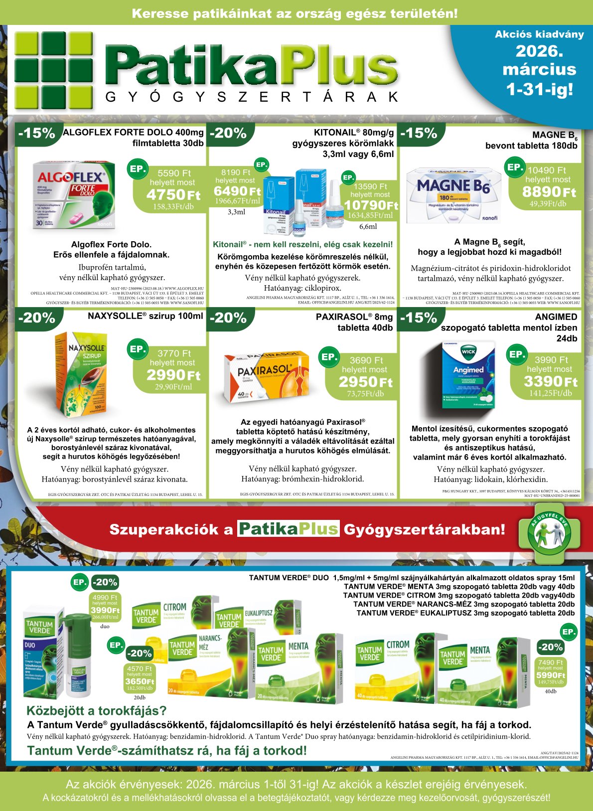 patikaplus - PatikaPlus akciós újság, érvényes 2026.03.01. - 2026.03.31. - page: 1