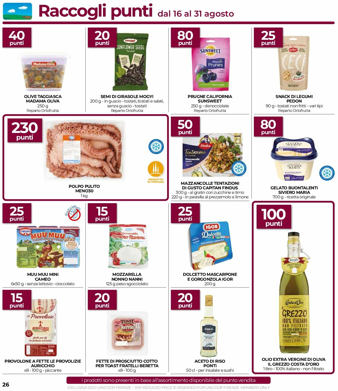 coop-firenze - Volantino Coop Firenze valido dal 14/08 al 27/08 - page: 26 coop-firenze - Volantino Coop Firenze valido dal 14/08 al 27/08 - page: 26