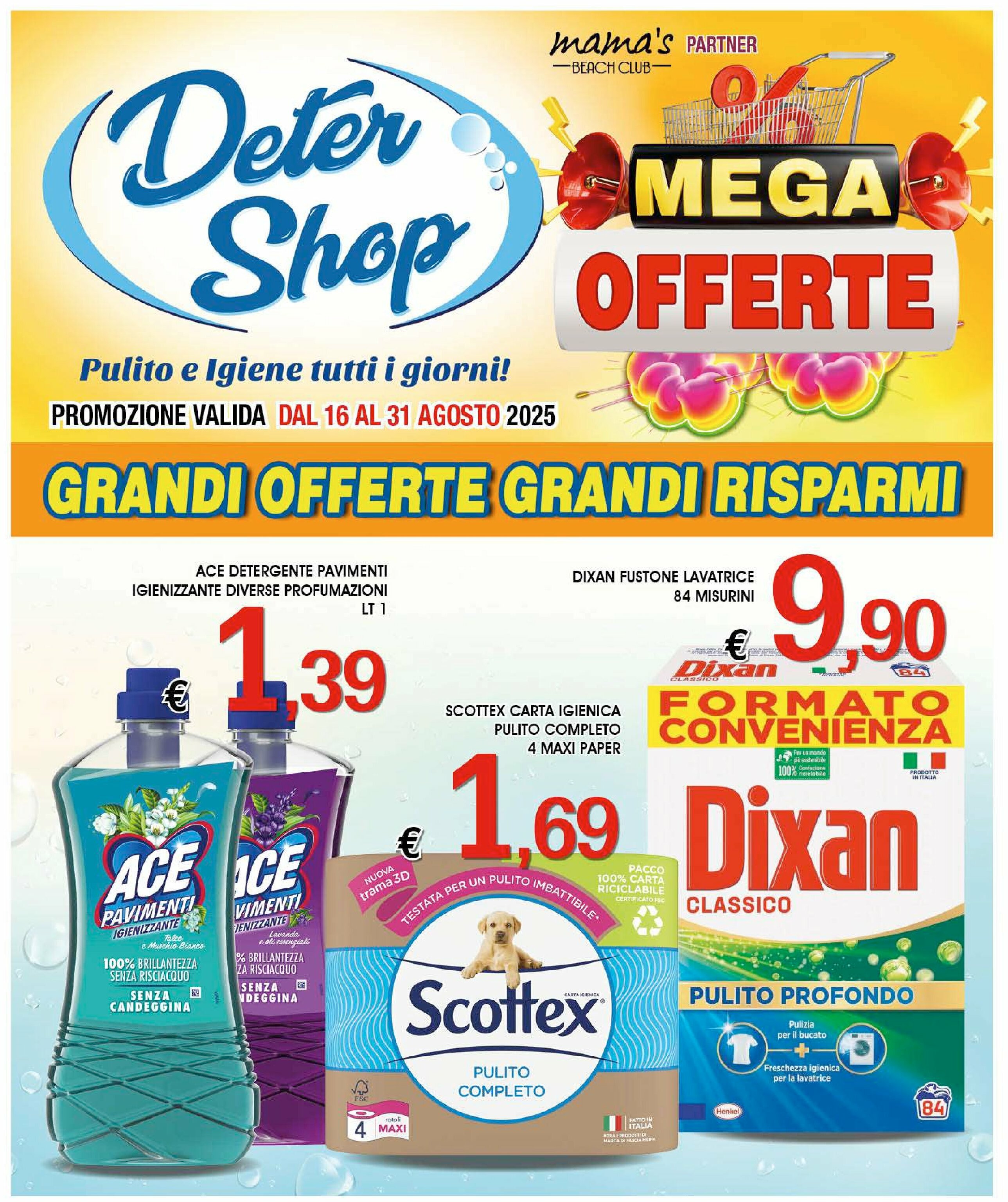 deter-shop - Volantino Deter Shop valido dal 16/08 al 31/08 - page: 1