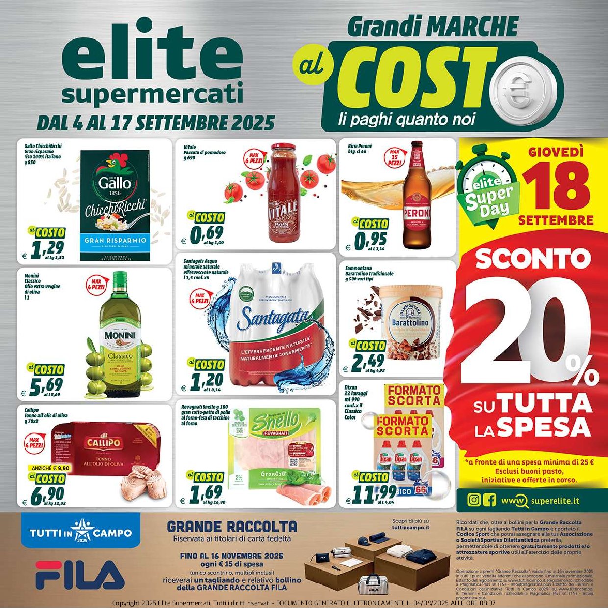 elite - Volantino Elite valido dal 04/09 al 17/09