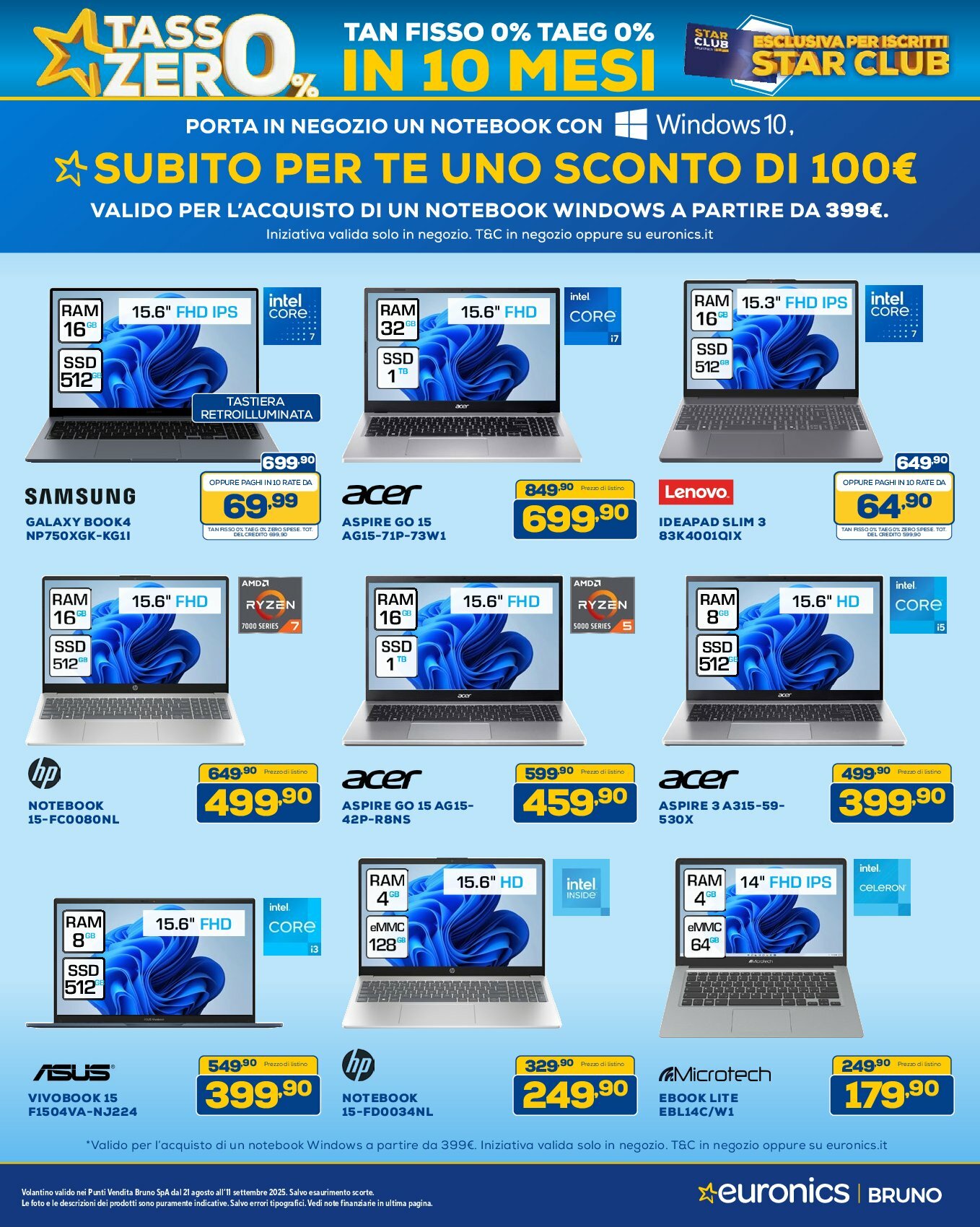 euronics-bruno - Volantino Euronics Bruno valido dal 21/08 al 11/09 - page: 4 euronics-bruno - Volantino Euronics Bruno valido dal 21/08 al 11/09 - page: 4