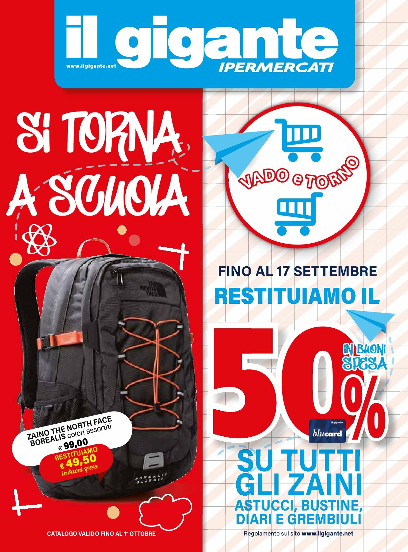 il-gigante - Volantino Il Gigante - Si torna a scuola valido dal 18/08 al 01/10 - page: 1