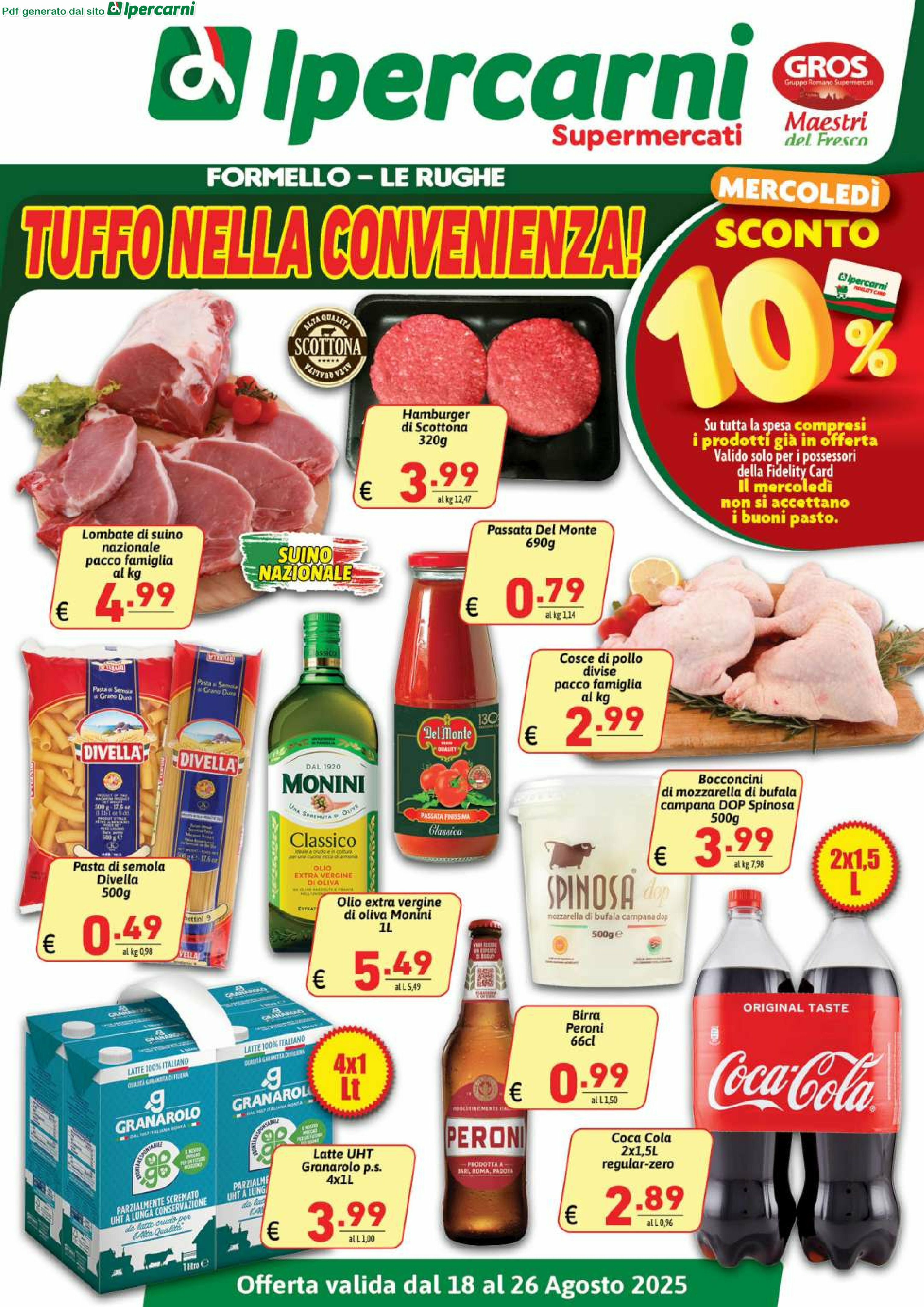 ipercarni - Volantino Ipercarni - Formello, Le Rughe valido dal 18/08 al 26/08