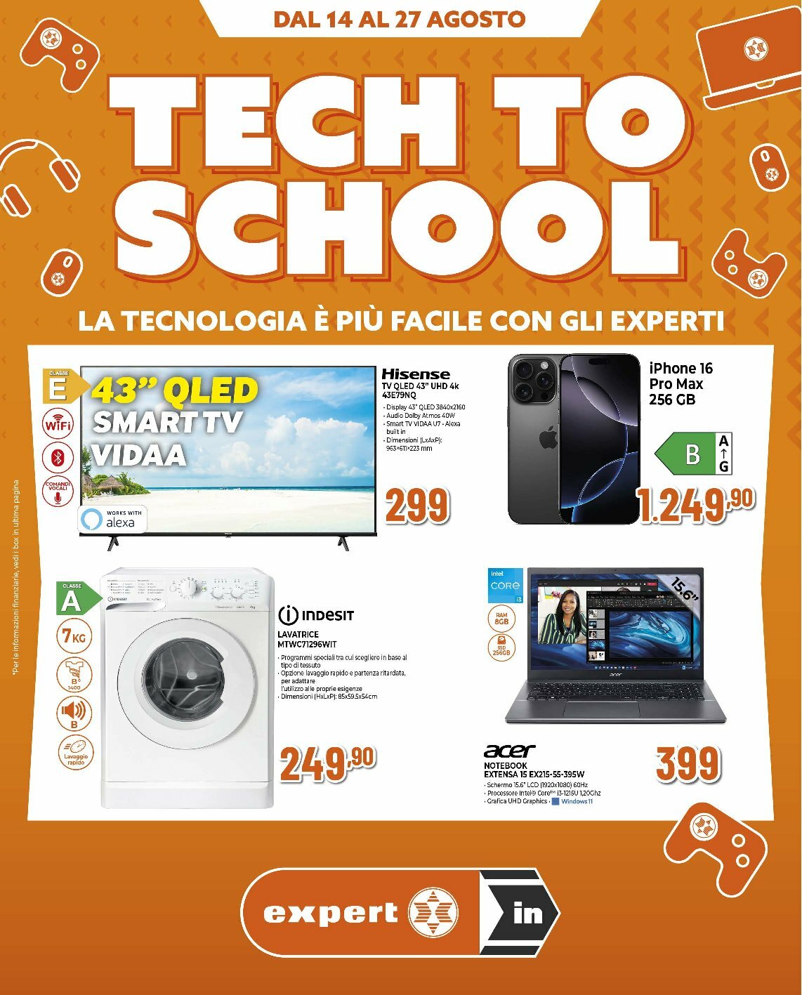 ipercoop - Volantino Ipercoop - Tech to School valido dal 14/08 al 27/08