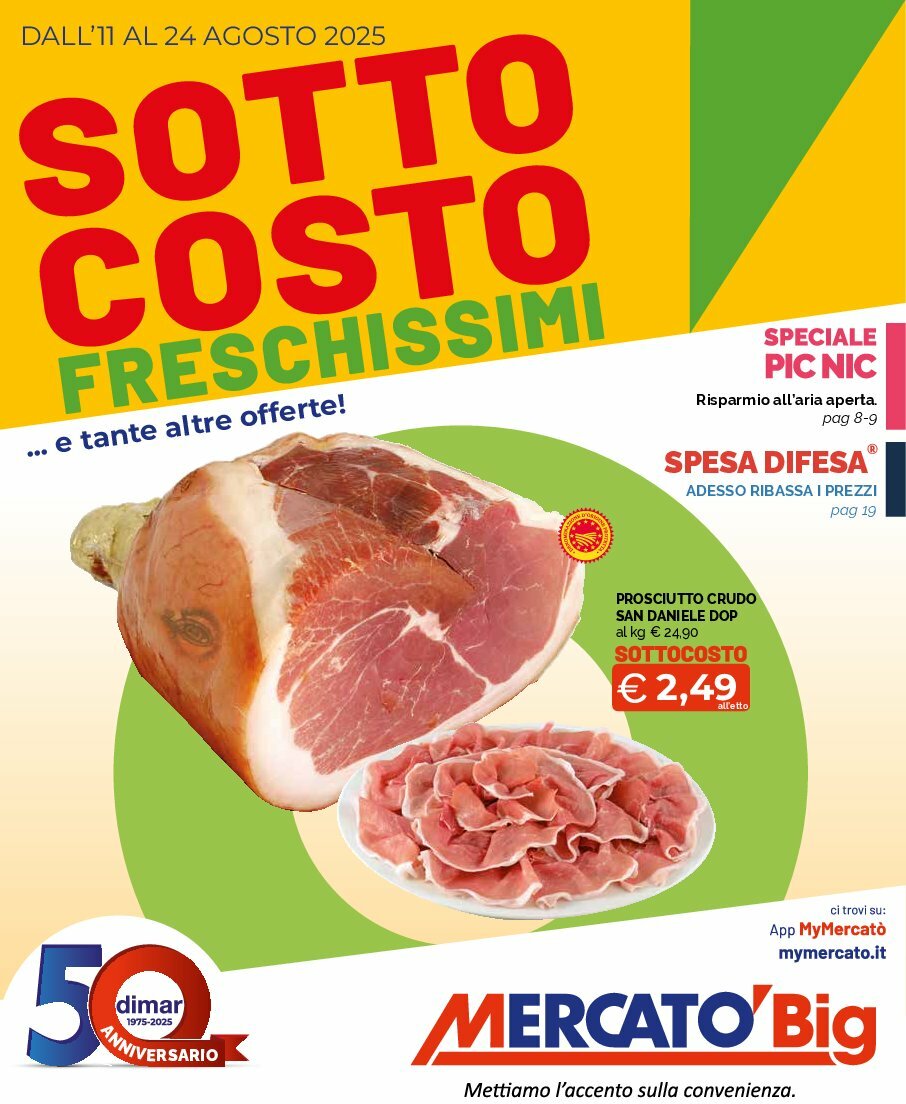 mercato-big - Volantino Mercatò Big - Sottocosto Freschissimi valido dal 11/08 al 24/08