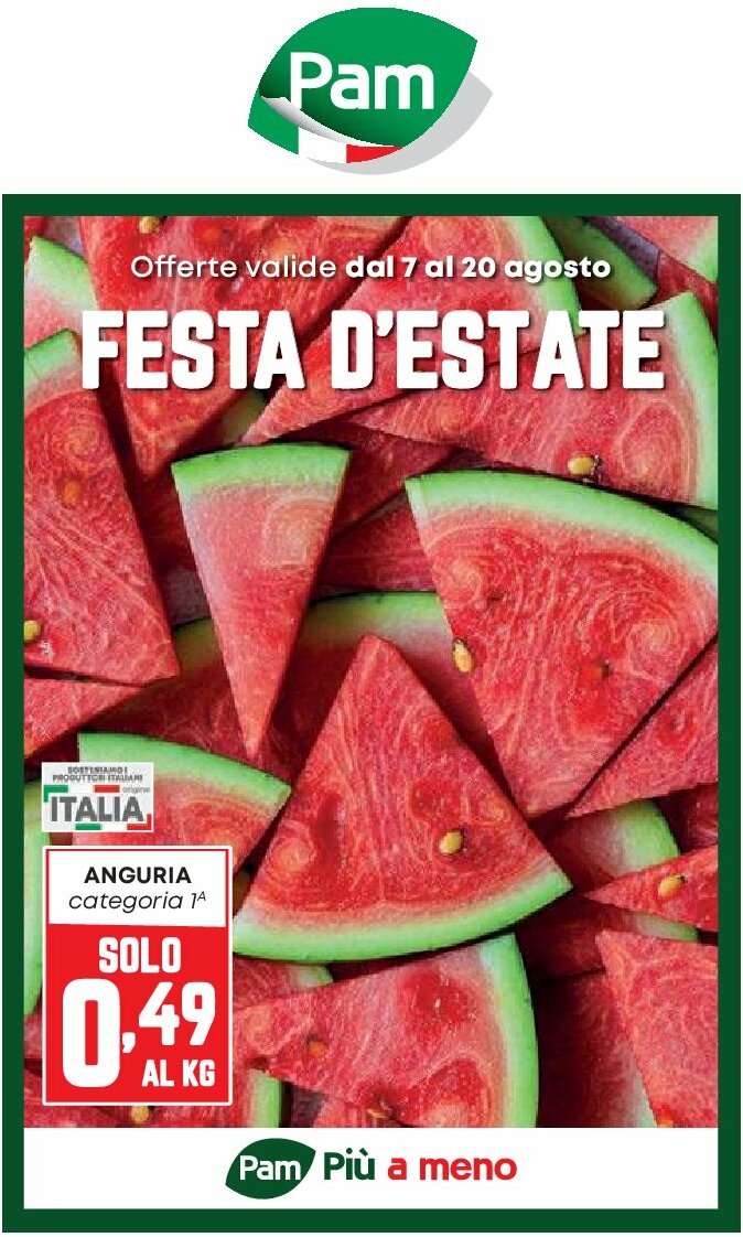 pam - Volantino Pam valido dal 07/08 al 20/08