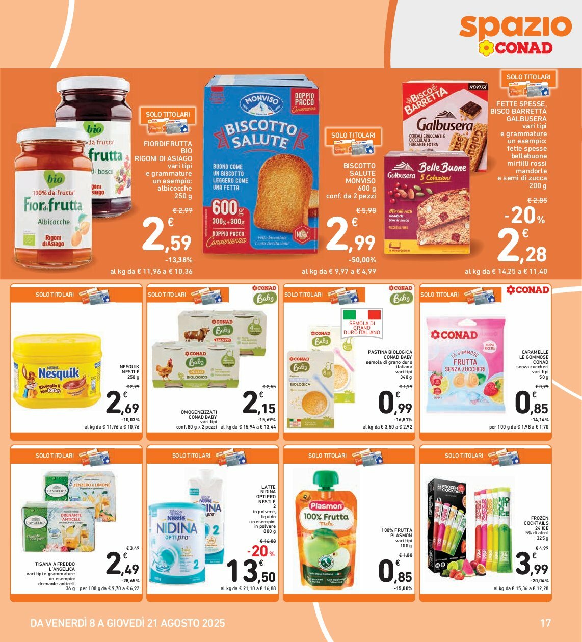 spazio-conad - Volantino Spazio Conad valido dal 08/08 al 21/08 - page: 17 spazio-conad - Volantino Spazio Conad valido dal 08/08 al 21/08 - page: 17