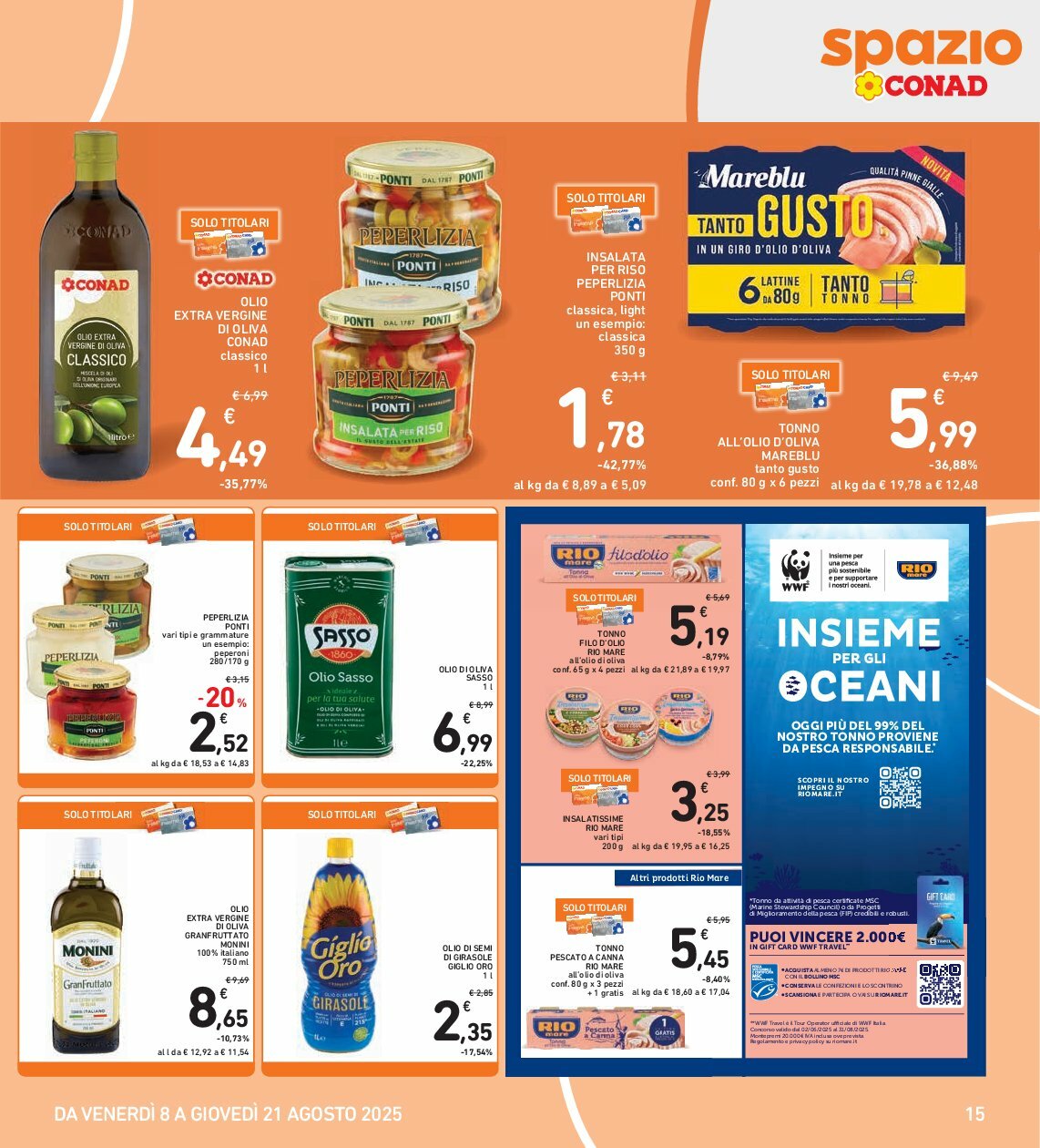 spazio-conad - Volantino Spazio Conad valido dal 08/08 al 21/08 - page: 15 spazio-conad - Volantino Spazio Conad valido dal 08/08 al 21/08 - page: 15