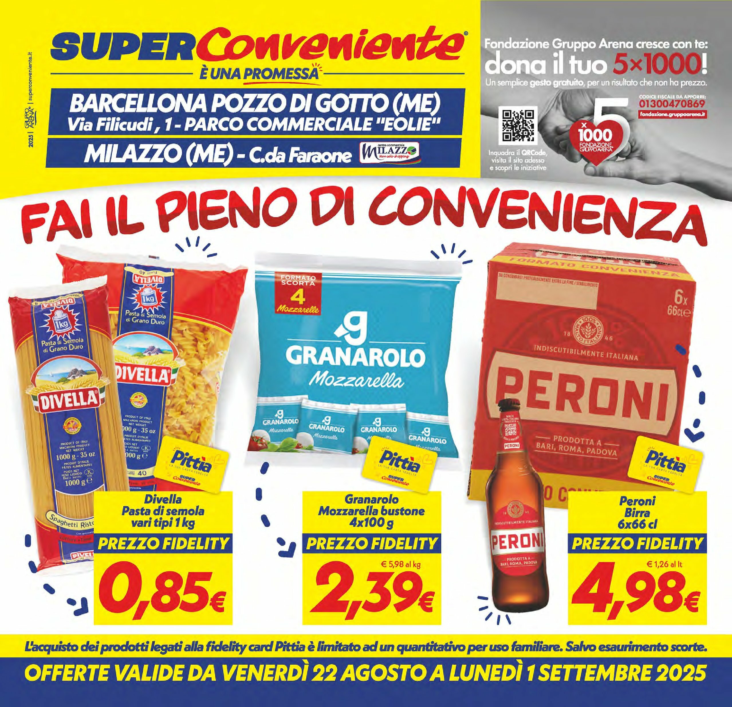 super-conveniente - Volantino Super Conveniente - Barcellona Pozzo di Gotto, Milazzo valido dal 22/08 al 01/09