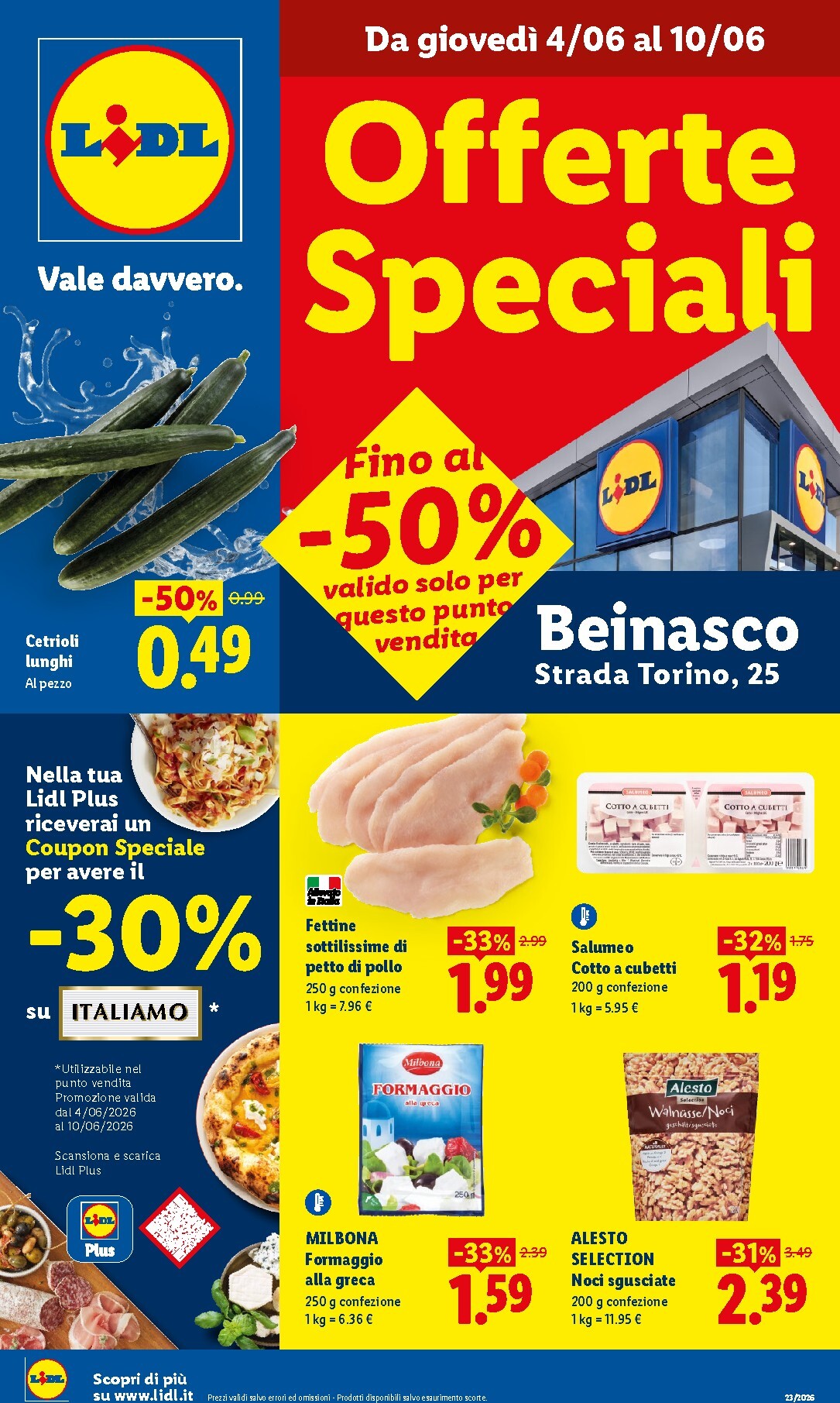 lidl - Volantino Lidl - Beinasco per la prossima settimana dal giovedì 04/06/2026 al mercoledì 10/06/2026