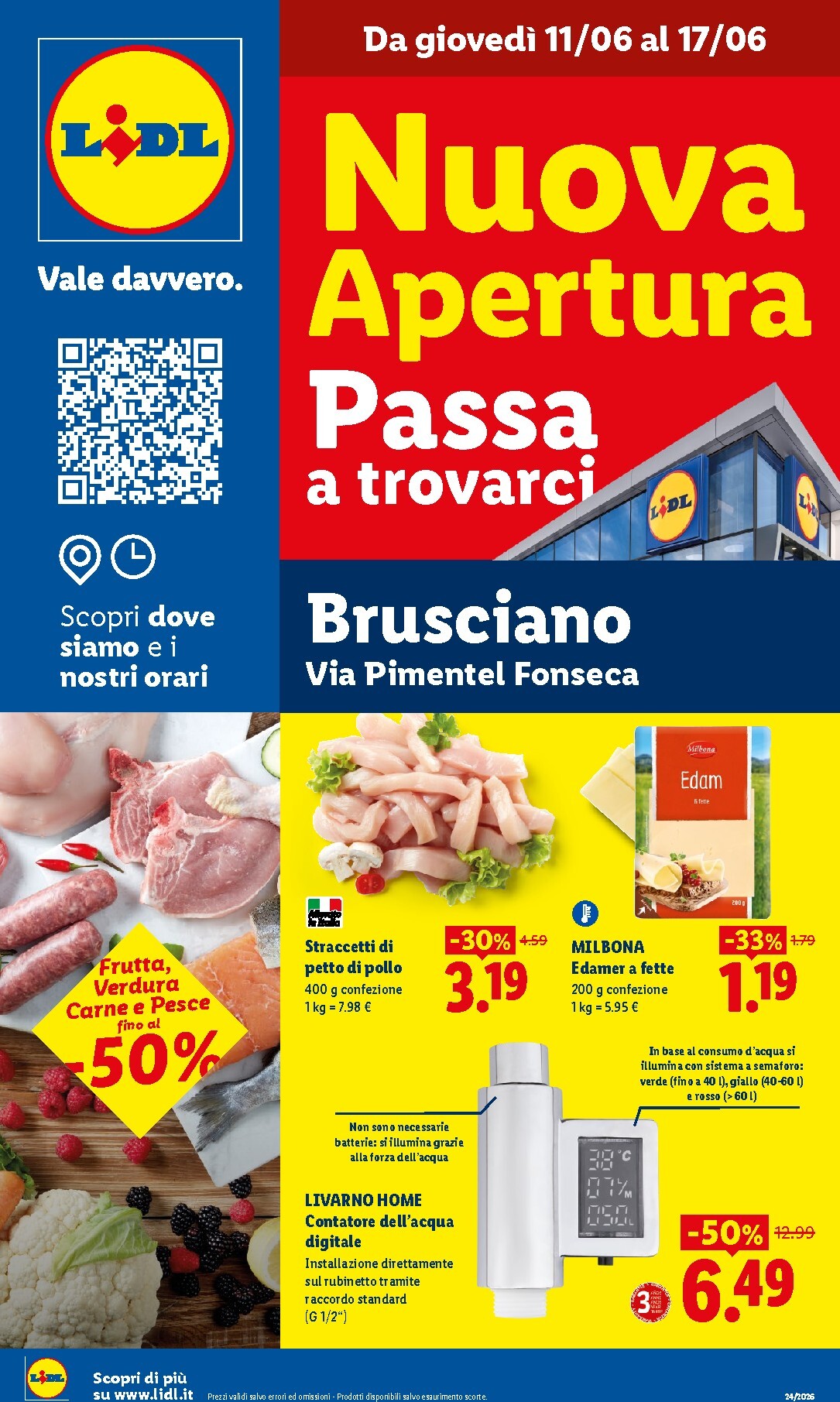 lidl - Volantino futuro Lidl - Nuova apertura Brusciano valido dal giovedì 11/06/2026 al mercoledì 17/06/2026