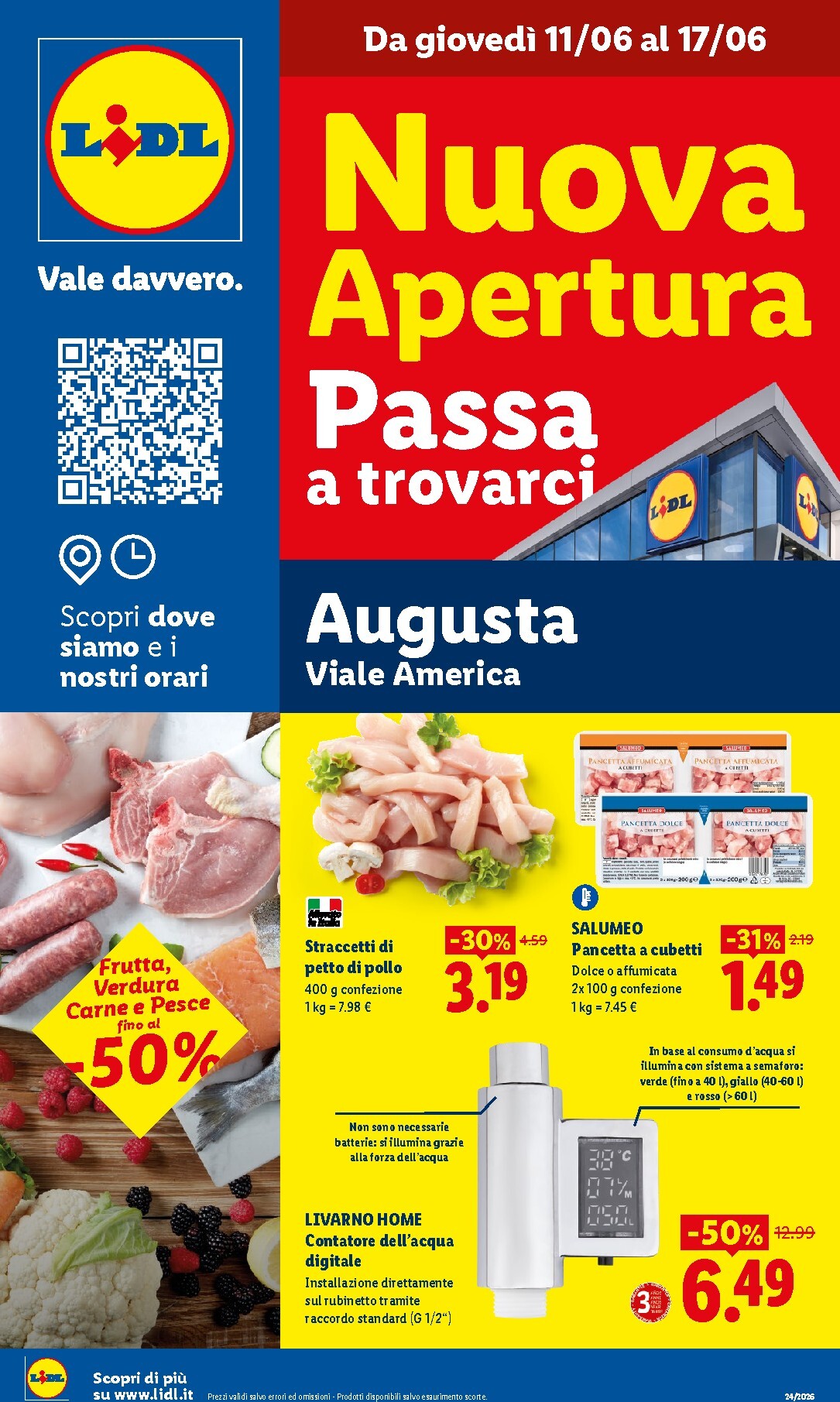 lidl - Volantino attuale di Lidl - Nuova apertura Augusta valido dal giovedì 11/06/2026 al mercoledì 17/06/2026 - page: 1