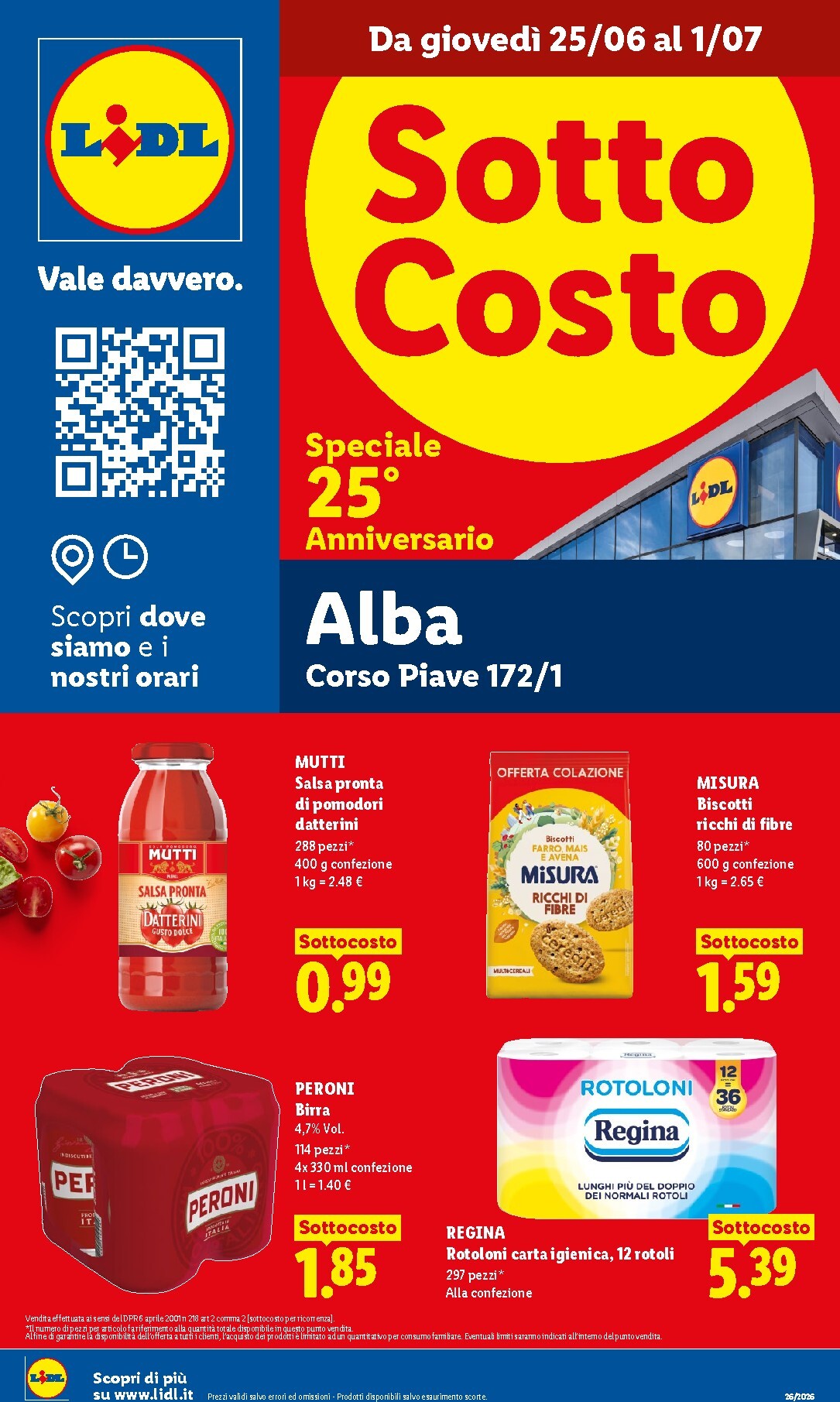 lidl - Volantino Lidl - Alba per la prossima settimana dal giovedì 25/06/2026 al mercoledì 01/07/2026